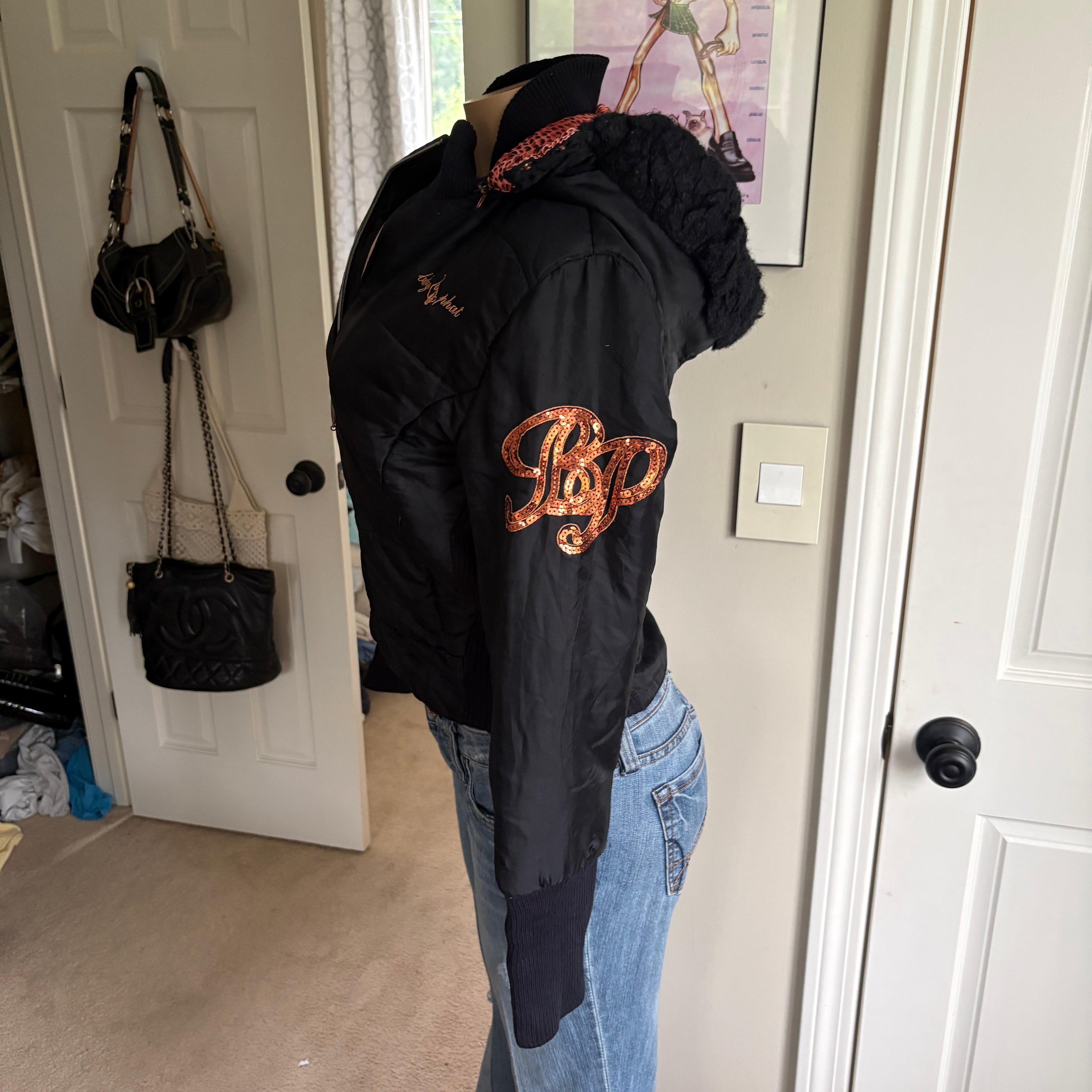 00s Baby Phat black puffer jacket (size M)