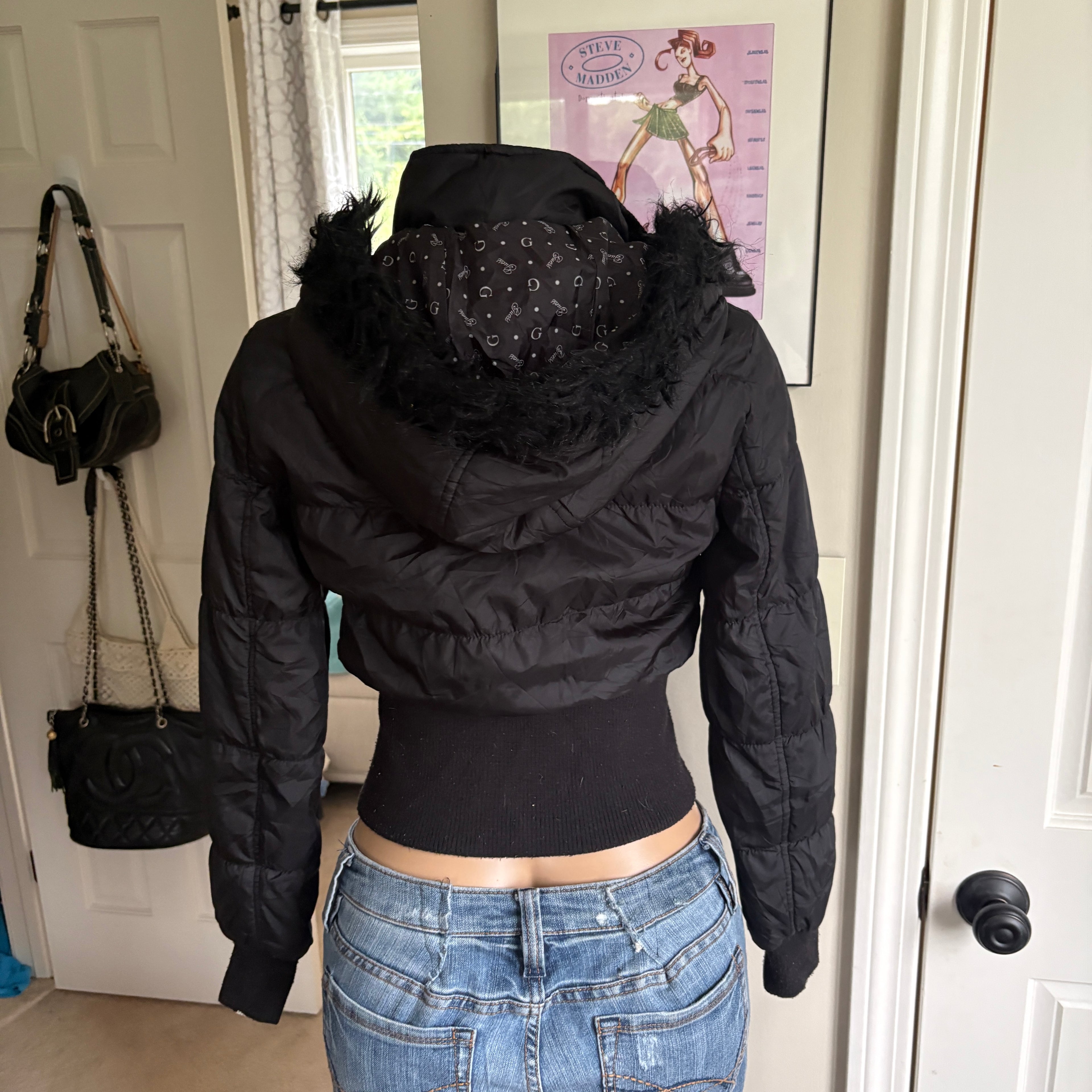 00s Guess black puffer jacket (size S)