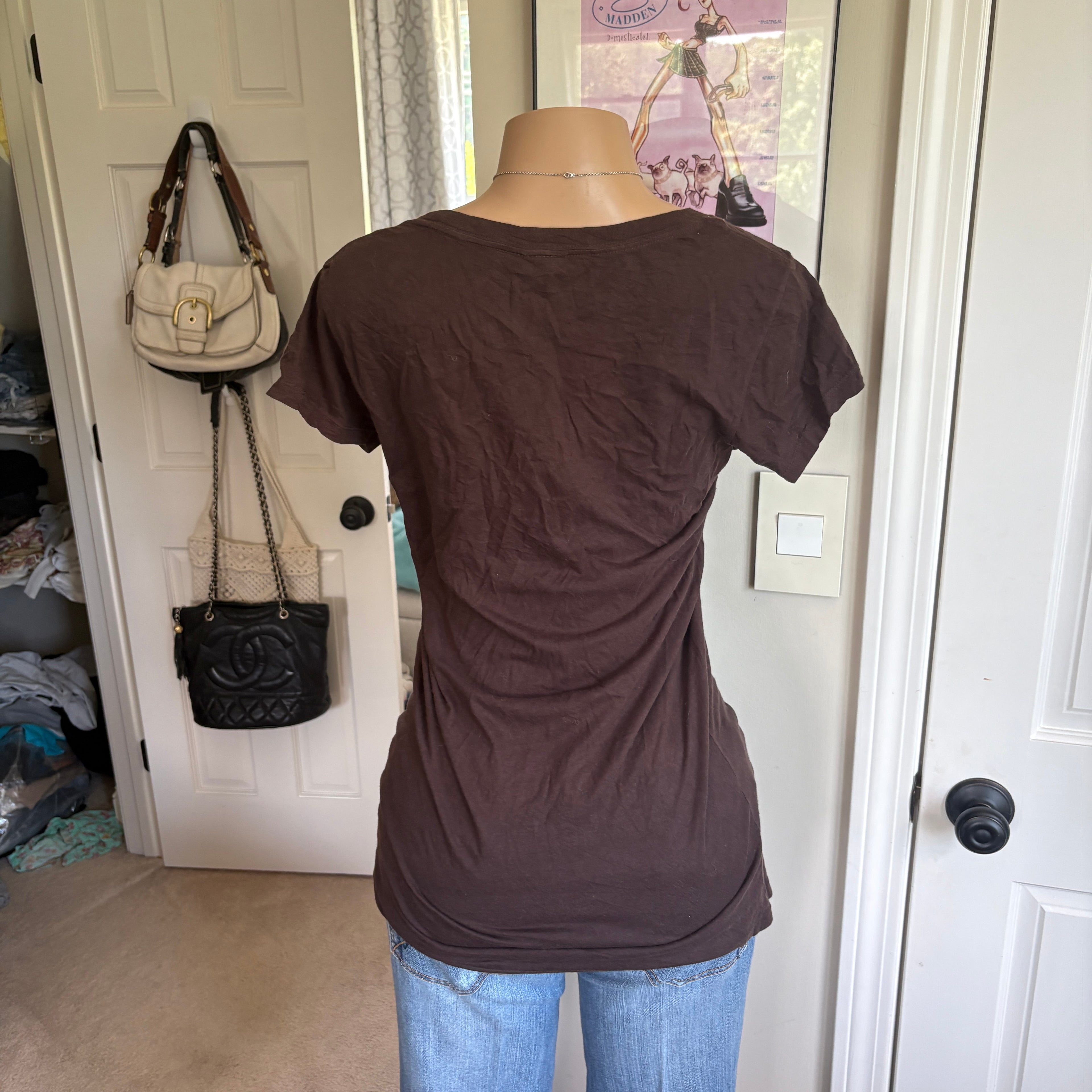 00s Diesel brown short sleeve top (size M)