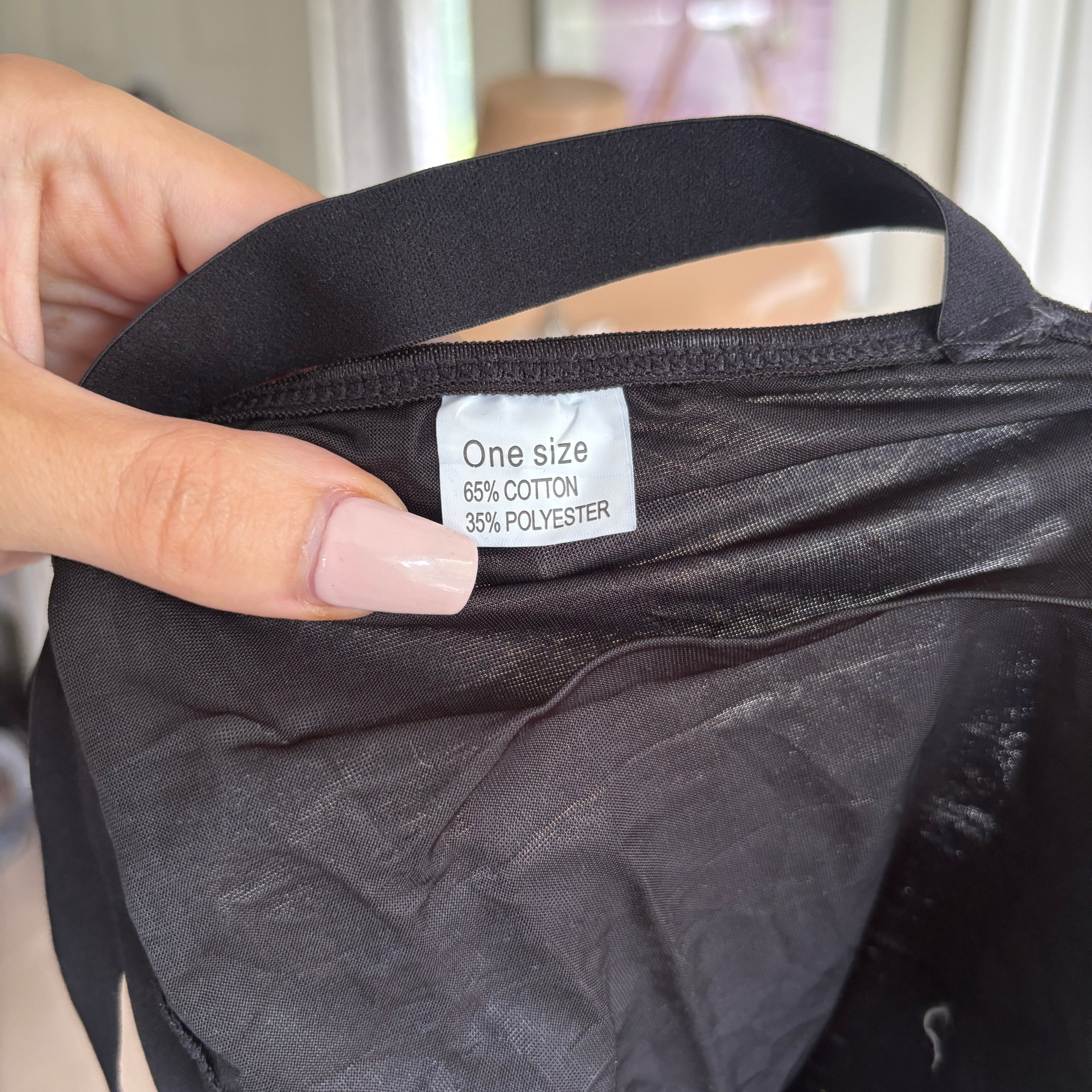 00s studded black latex open back top (size M)