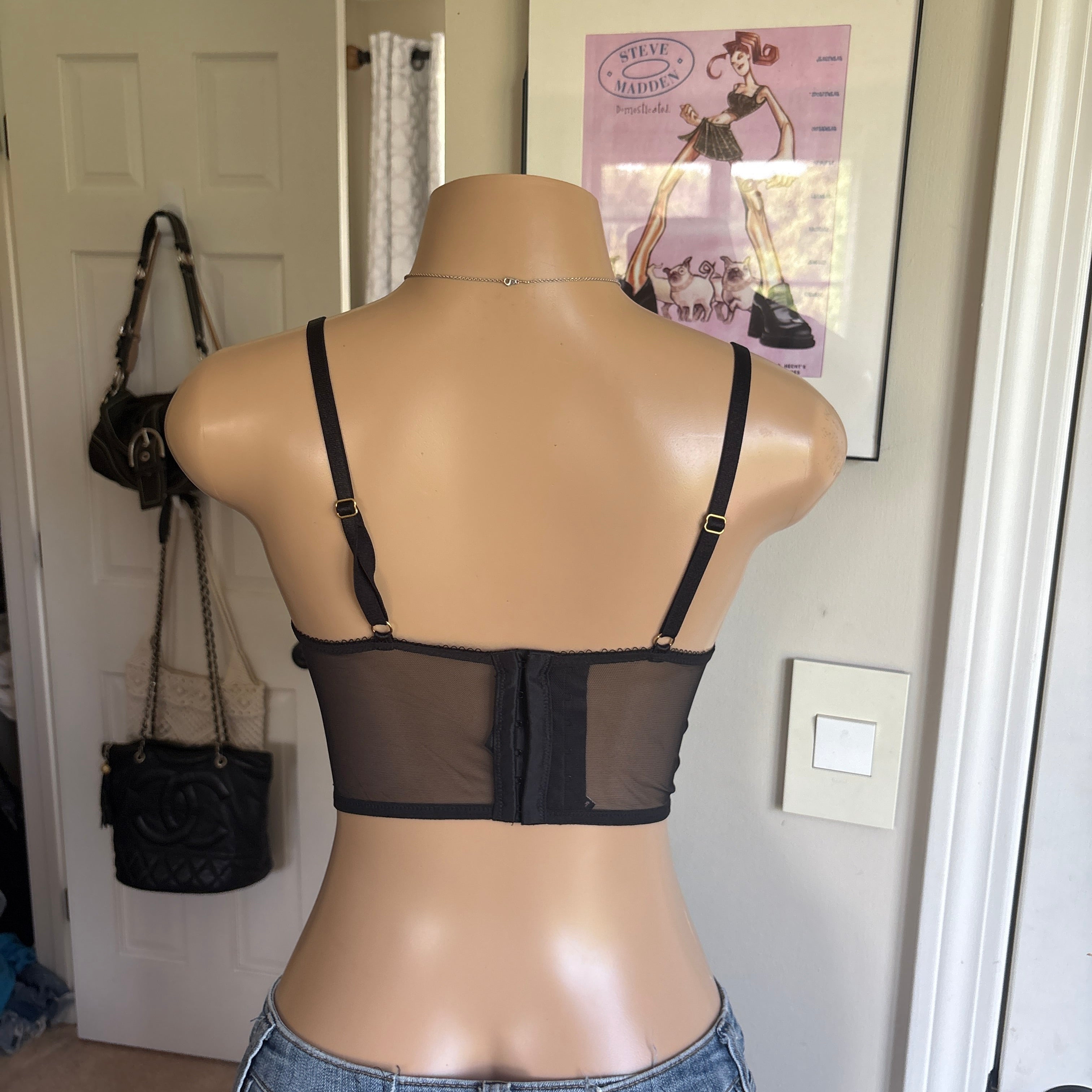 00s Victoria's Secret floral push up corset top (size 34B)