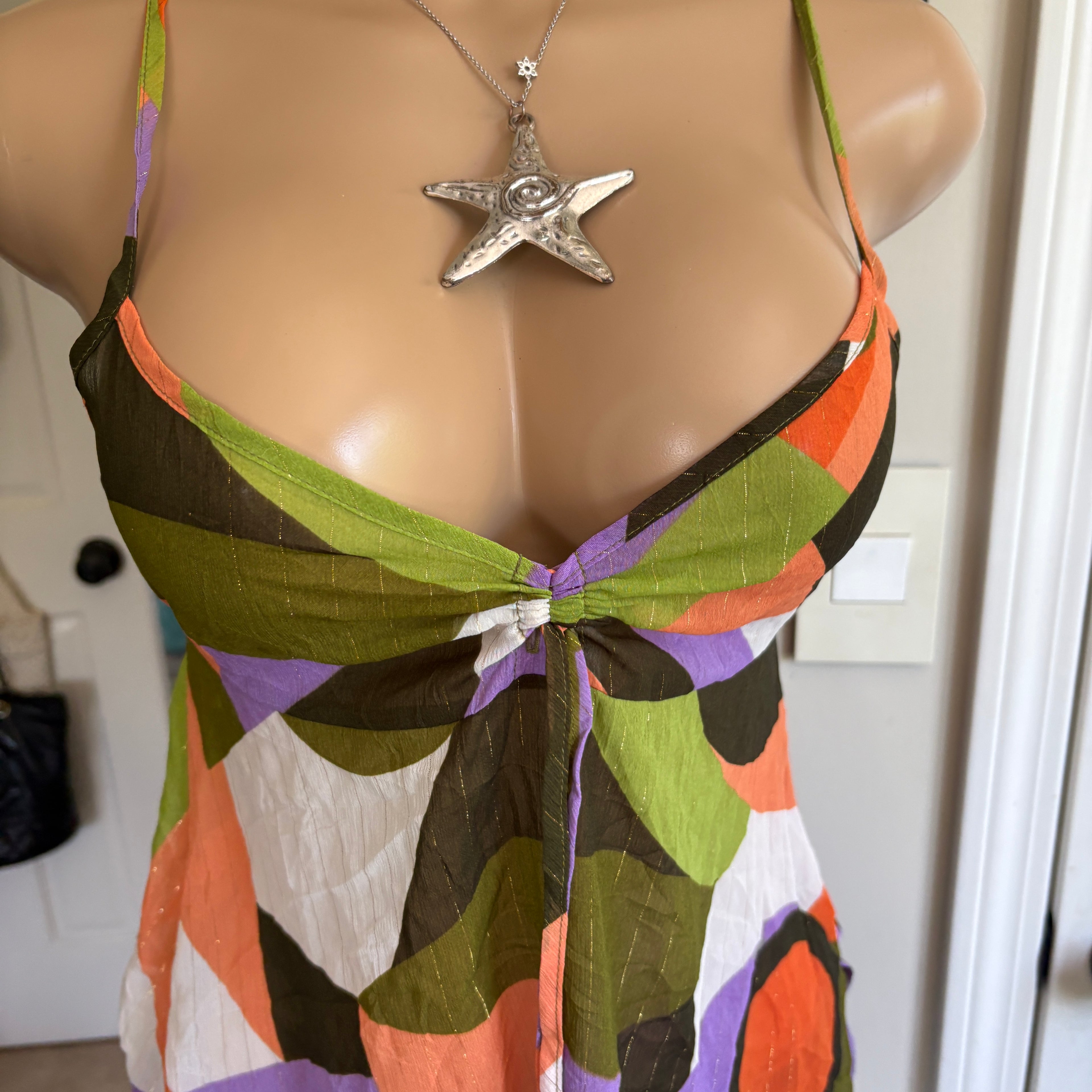 00s polkadot multi colored cami (size M)