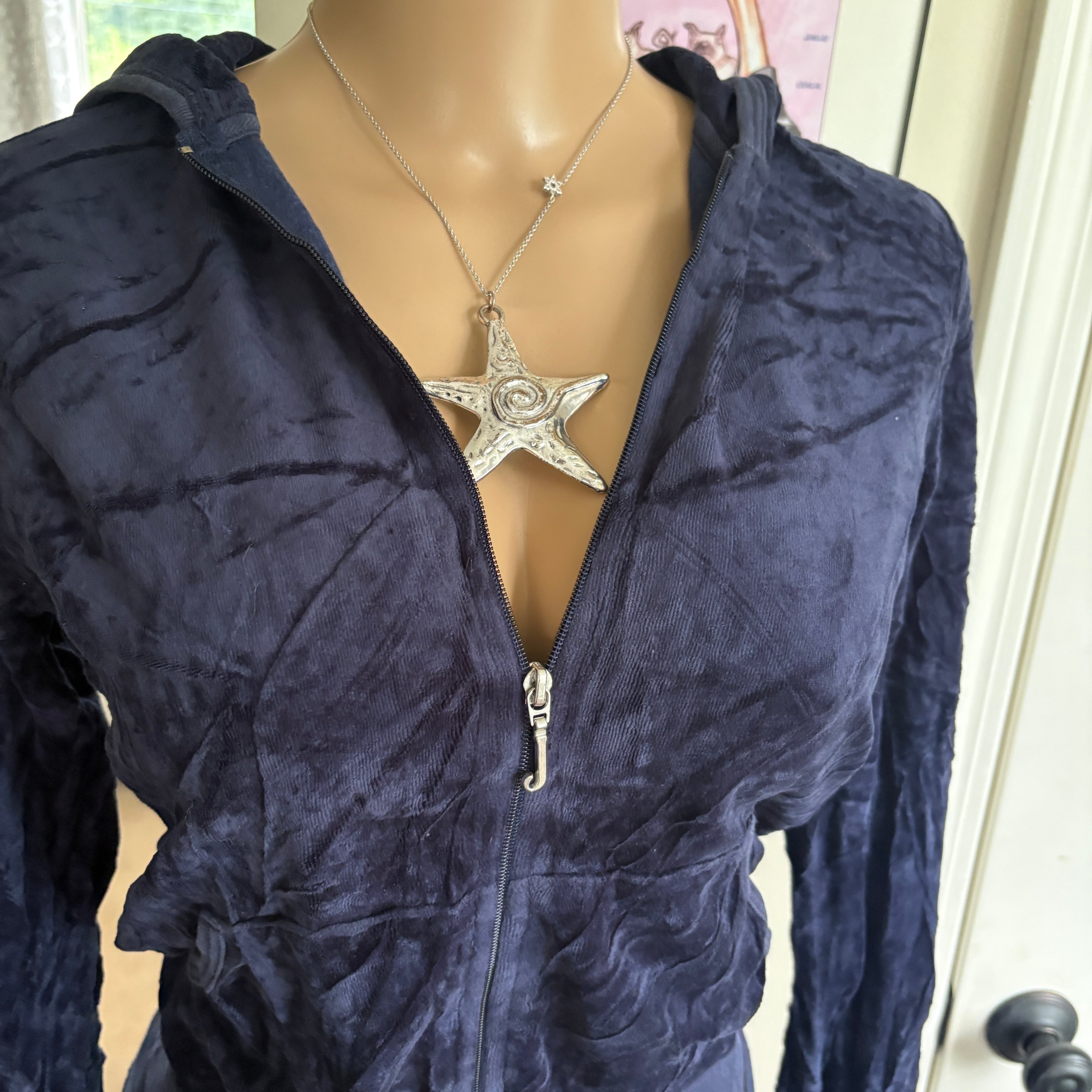00s Juicy Couture blue velour karma tracksuit set (size M)