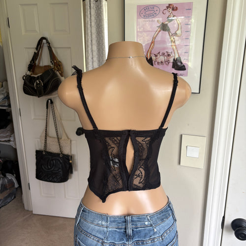 00s black lace bustier corse top (size 32B)