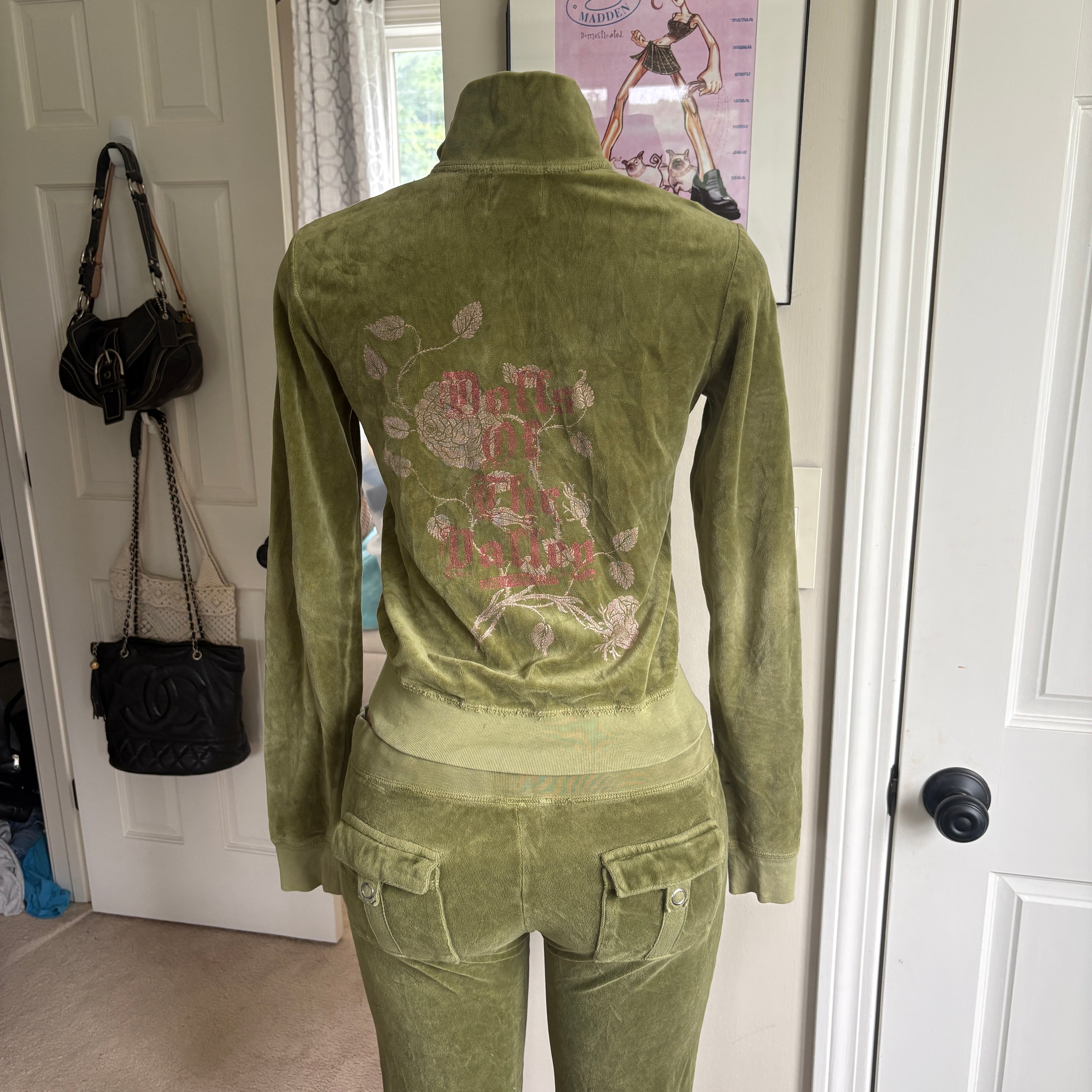 00s Juicy Couture green tracksuit set (size S)