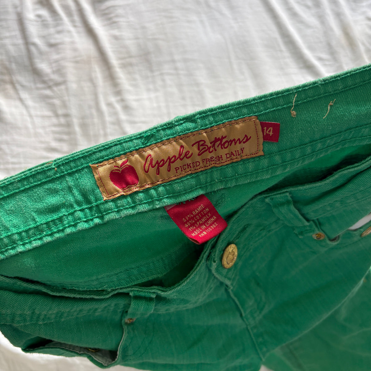 00s Apple Bottoms green pants (size XS)
