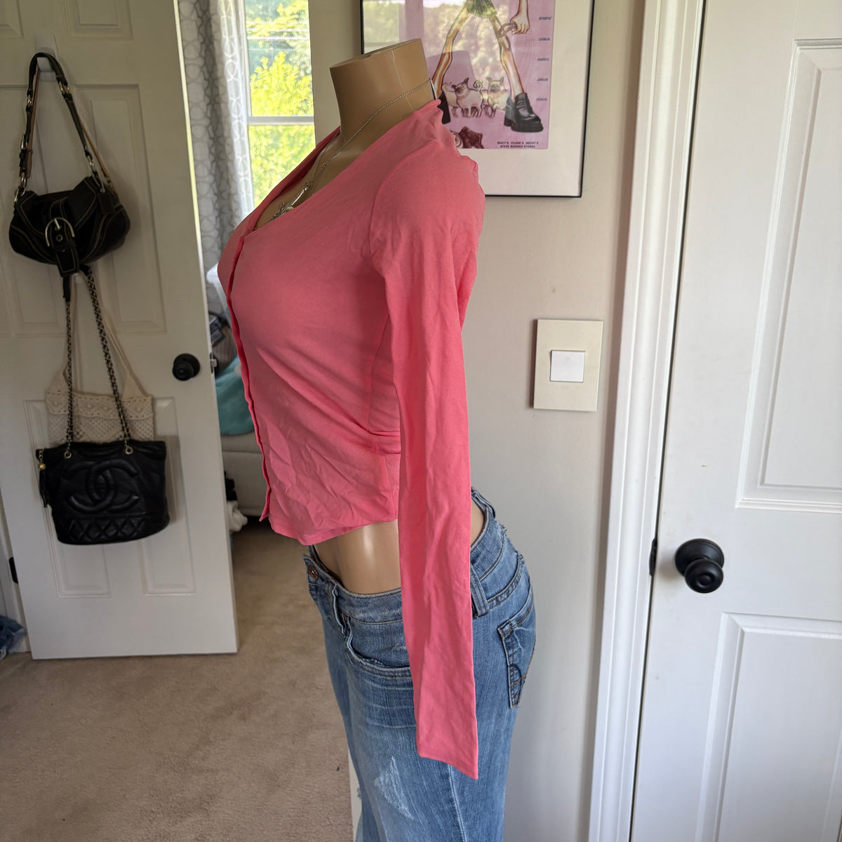 00s Morgan de Toi pink button blouse (size S/M)