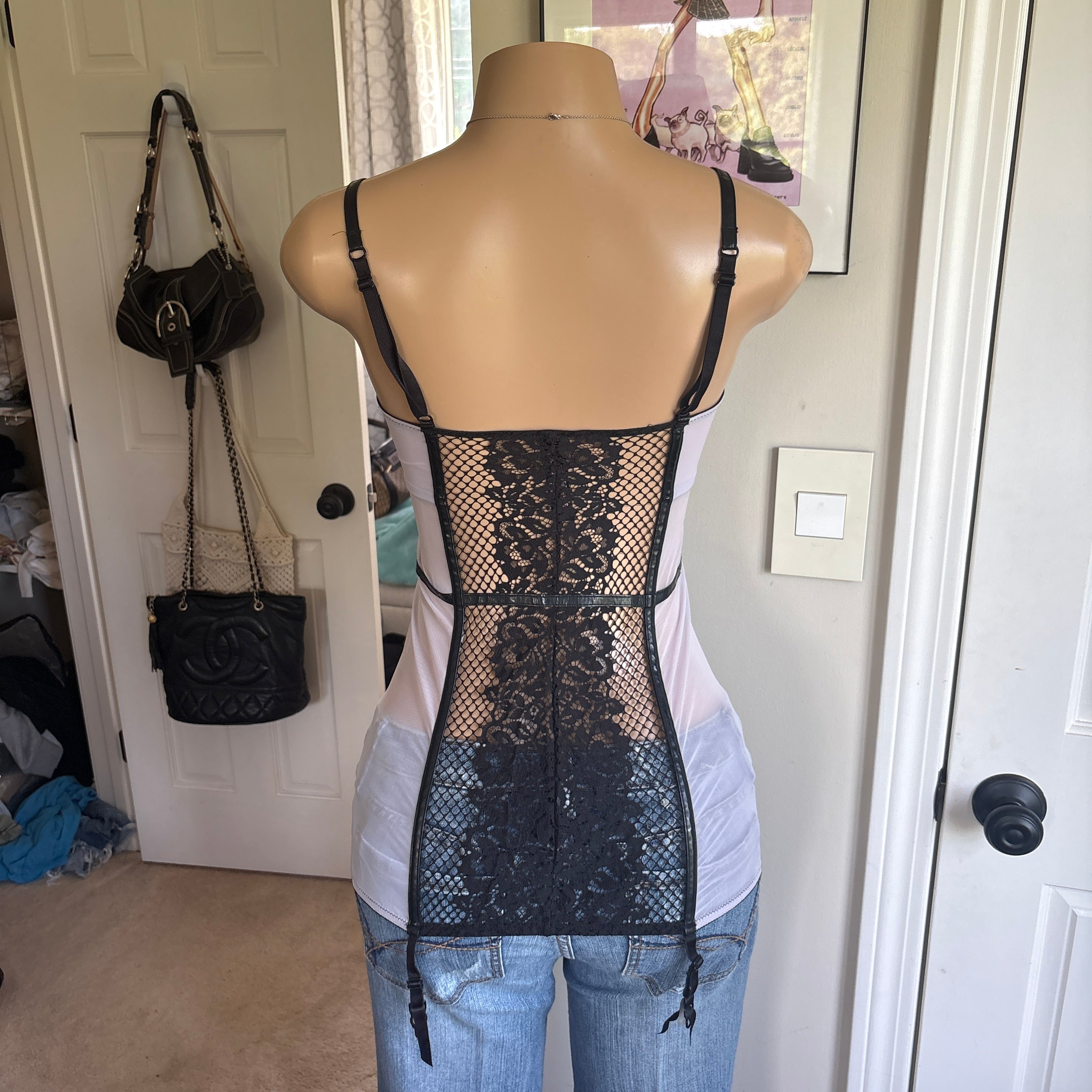 00s Victoria's Secret lace lingerie corset top (size 34C)