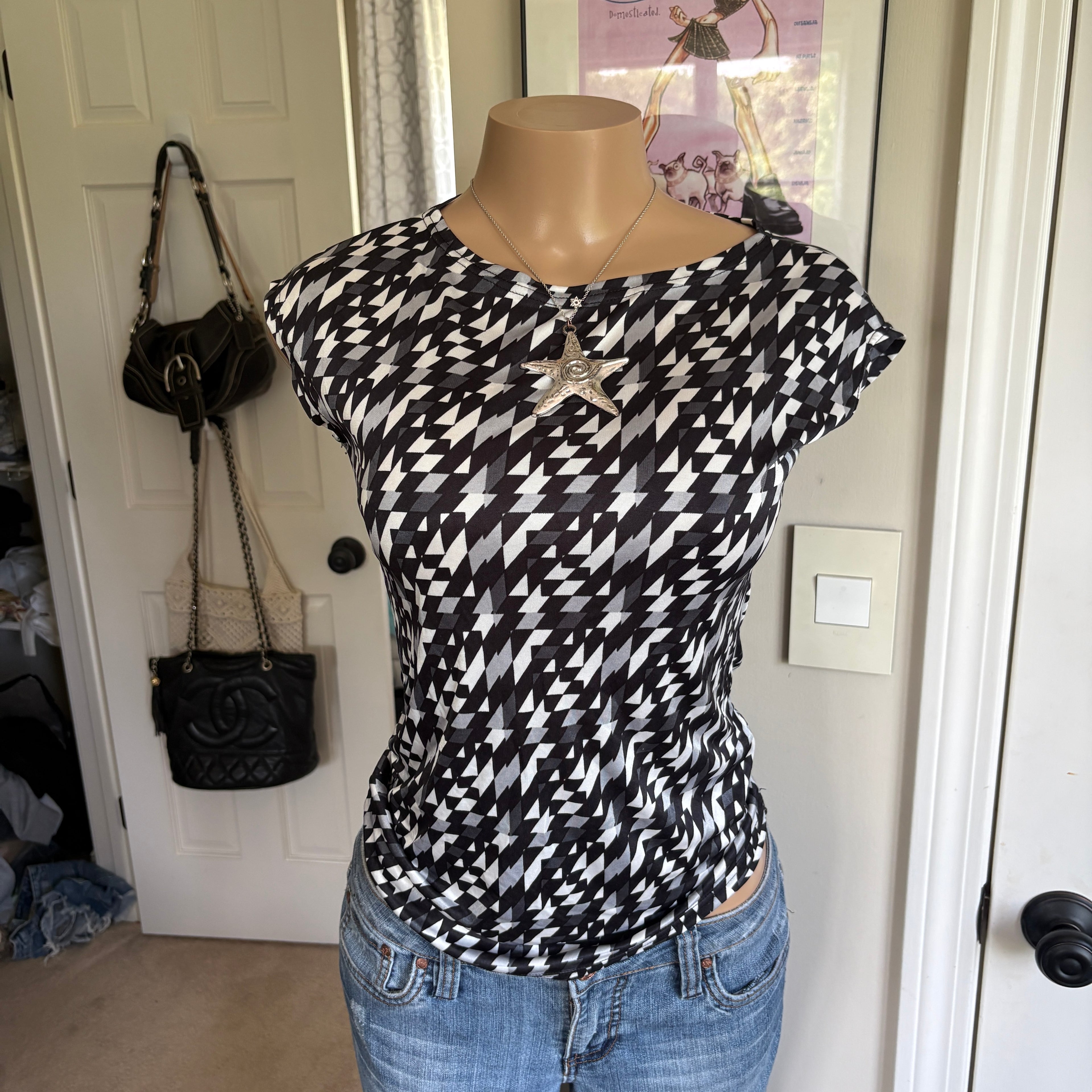 00s vintage Fendi zucca monogram top (size S)