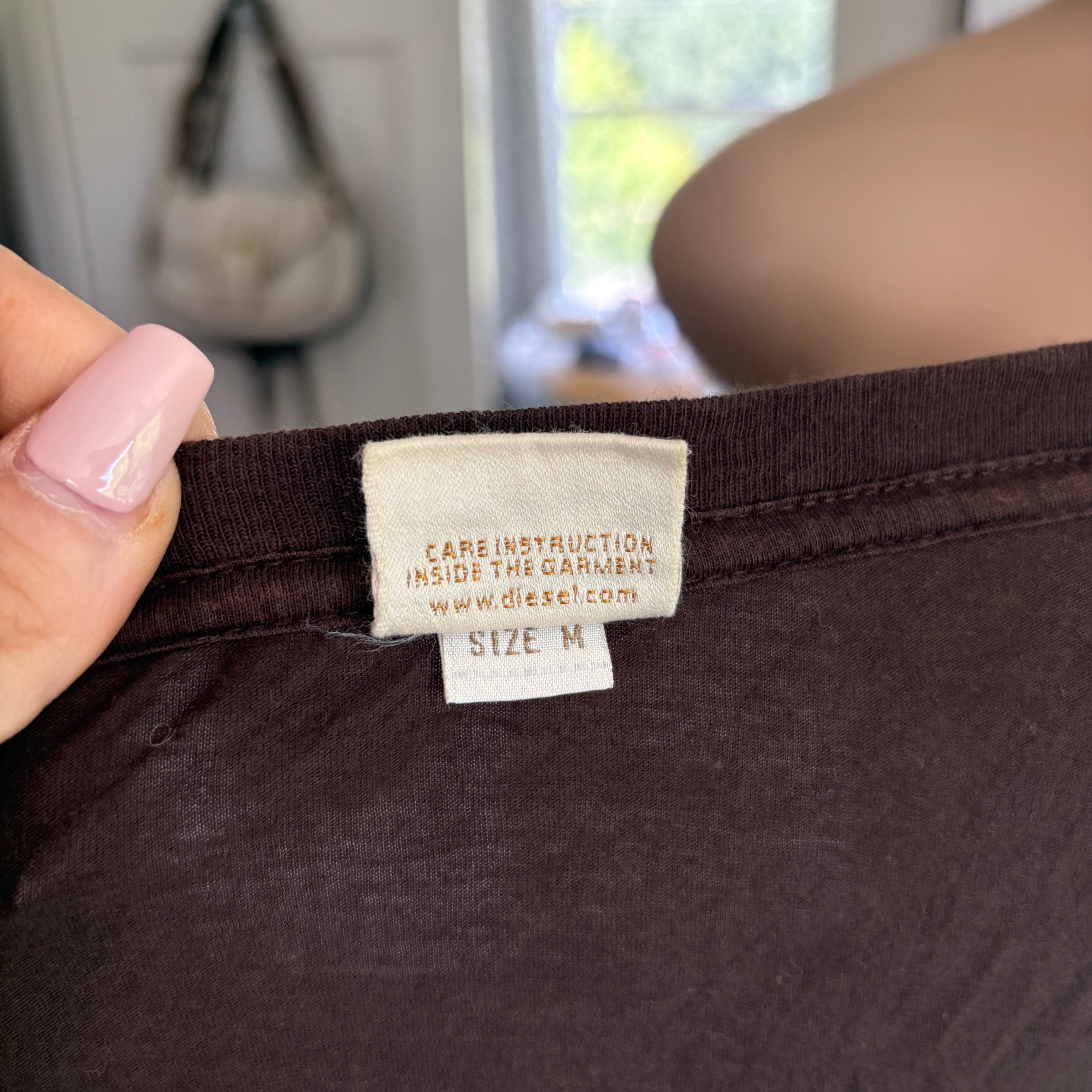 00s Diesel brown short sleeve top (size M)