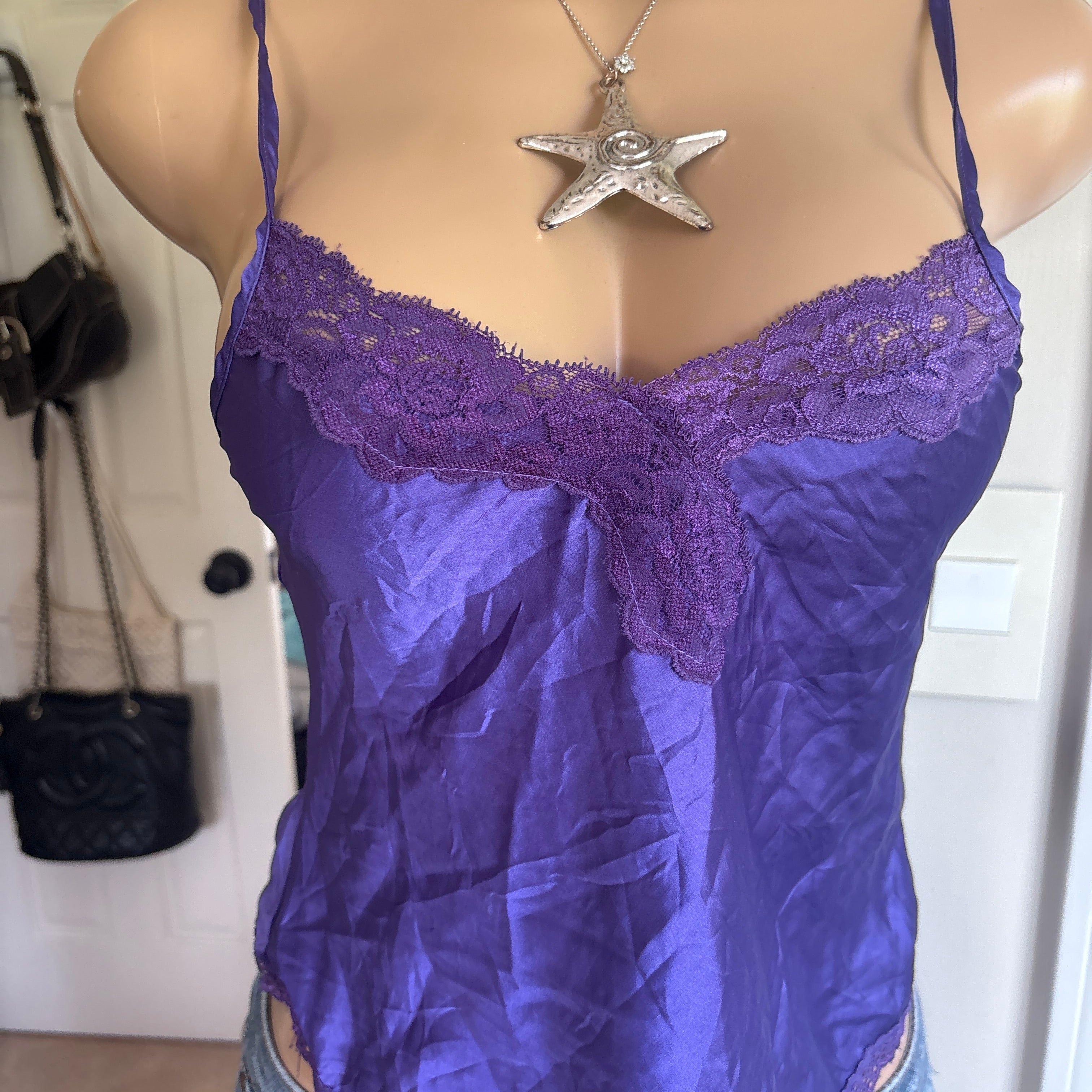 00s Victoria's Secret satin purple cami (size M)