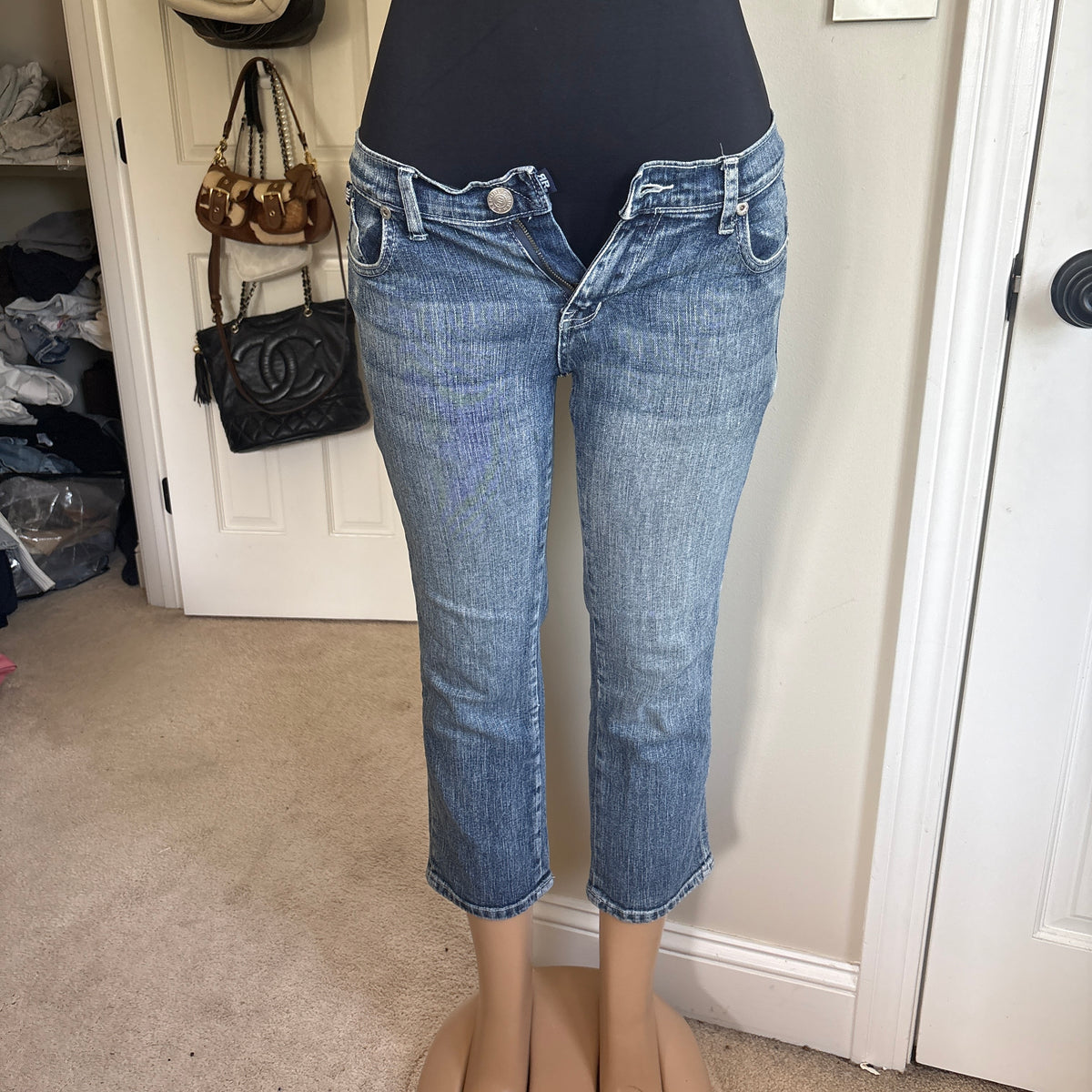 00s Victoria Beckham x Rock & Republic low rise jeans (size S/M)