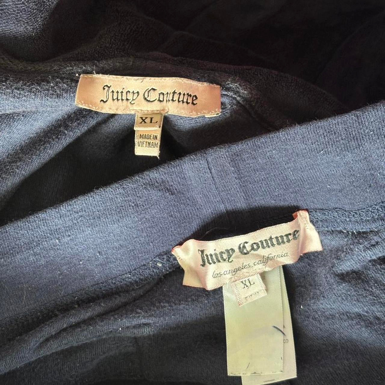 00s Juicy Couture navy crown velour tracksuit set (size M)