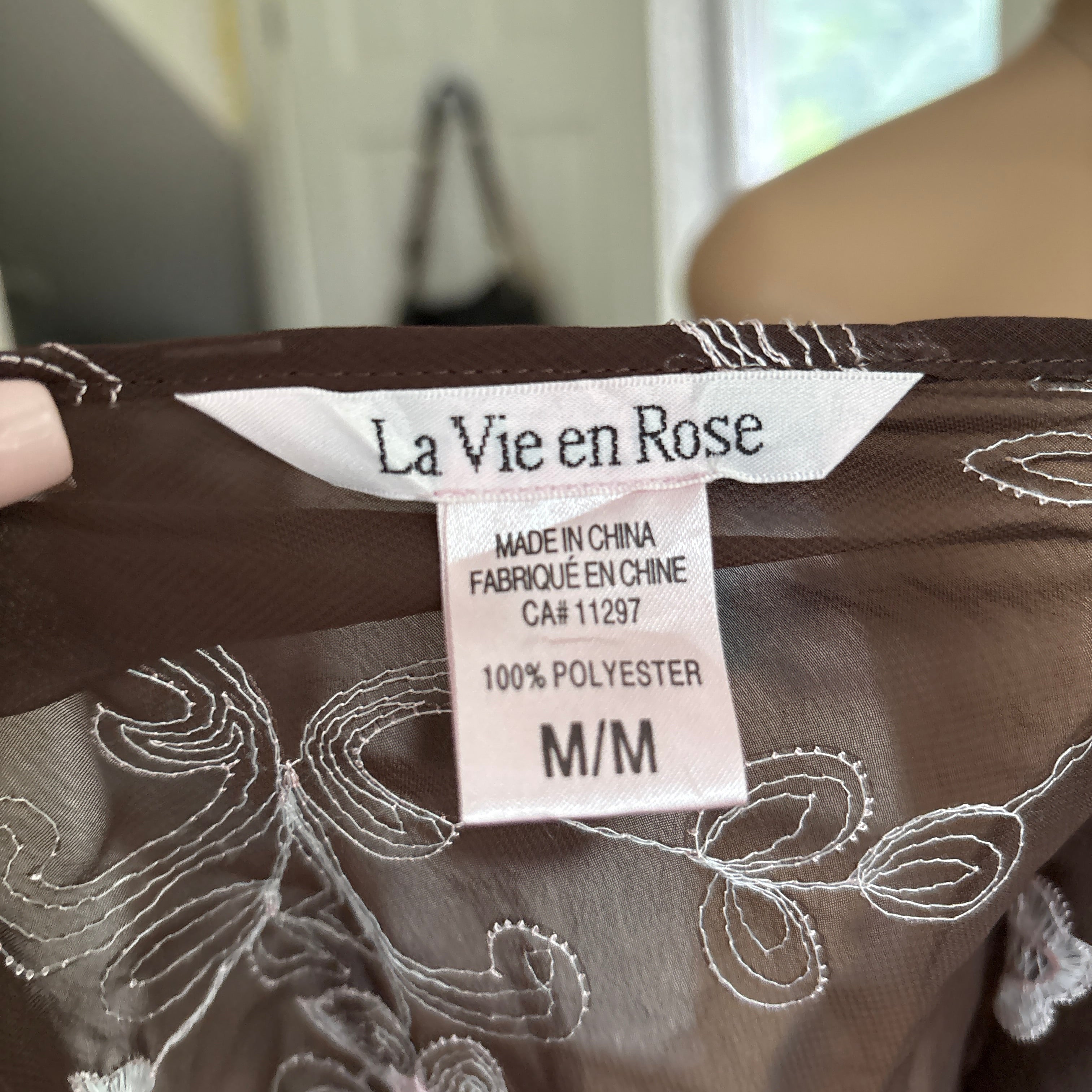 00s brown floral cami tank top (size M)