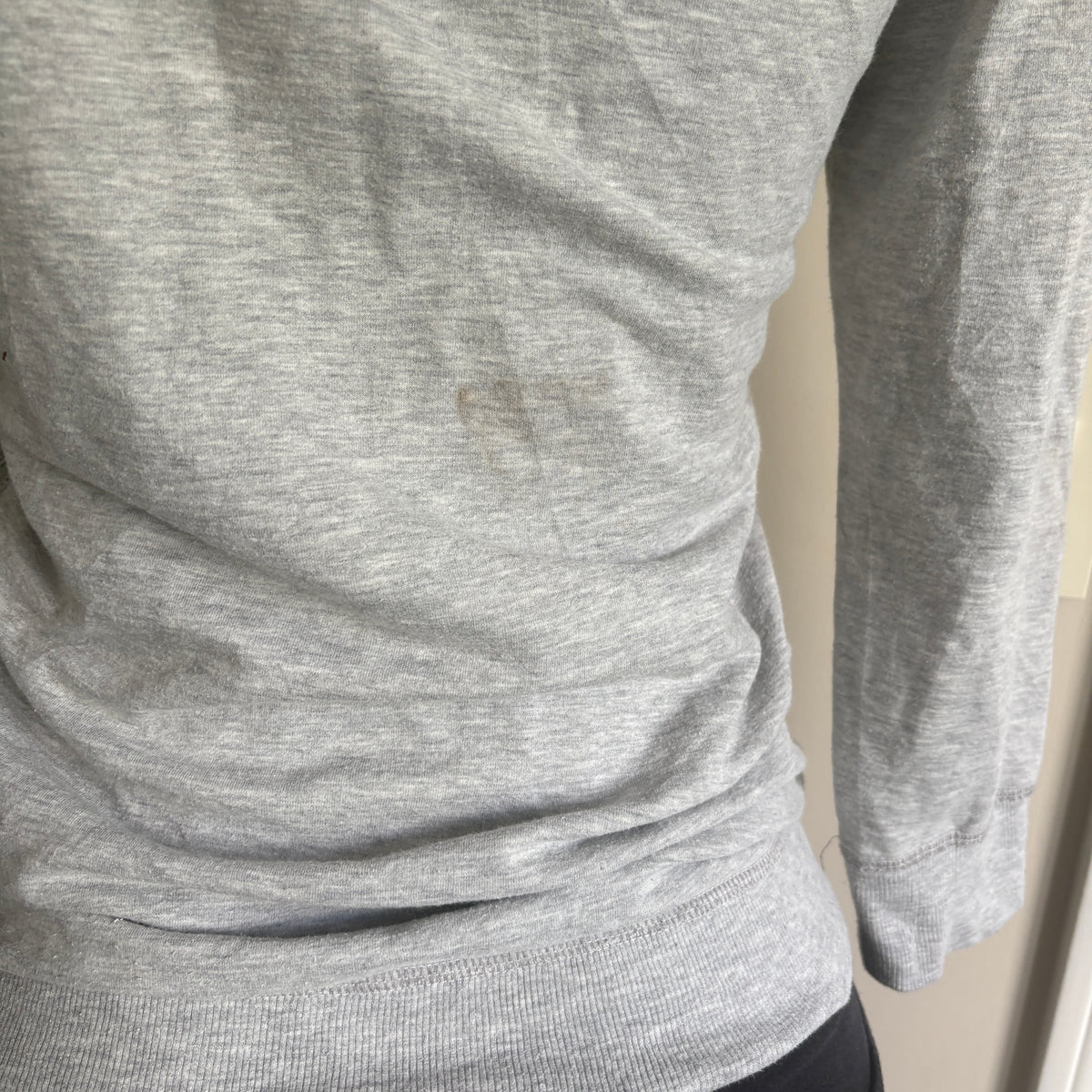 00s Abercrombie & Fitch spellout gray zip hoodie (size L)