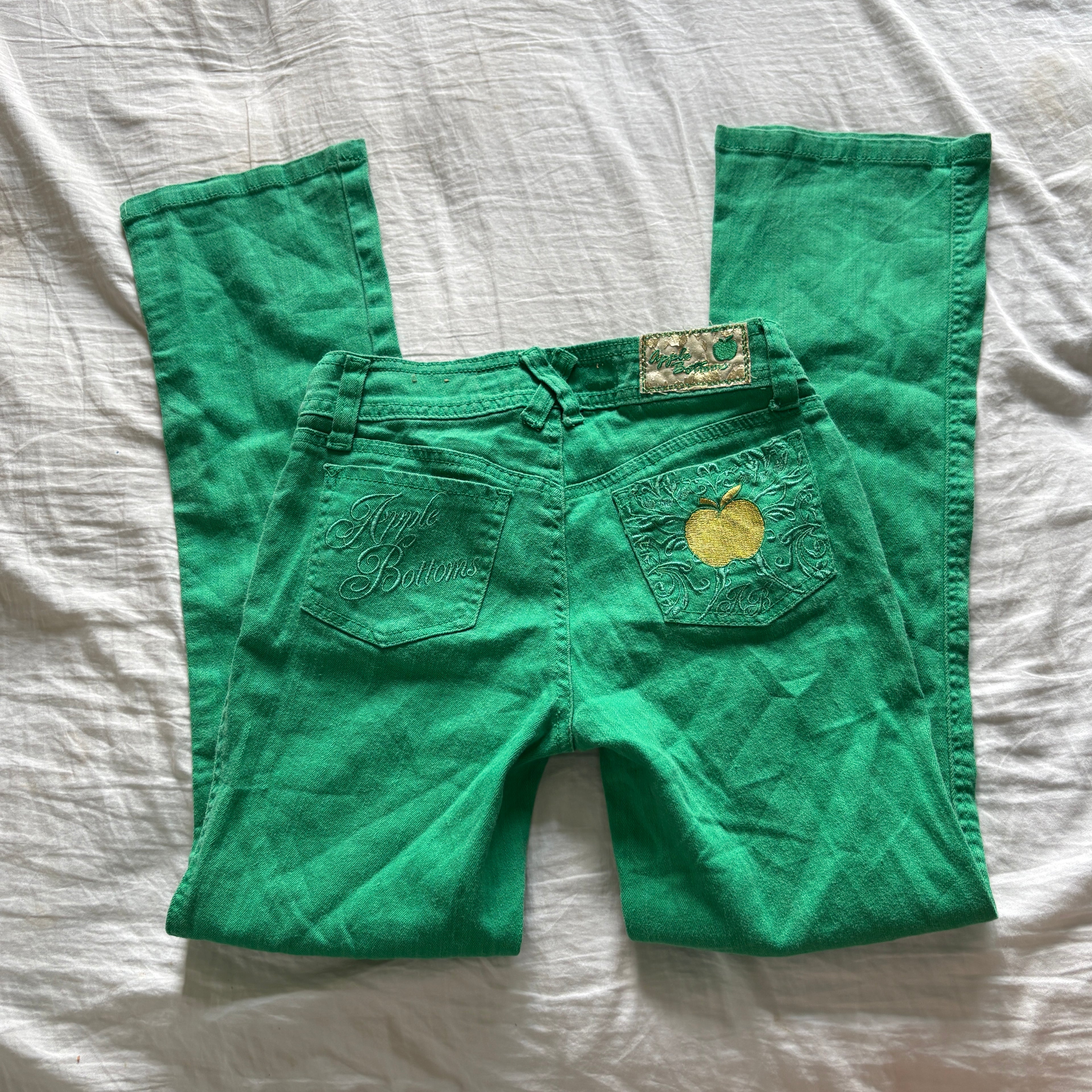 00s Apple Bottoms green pants (size XS)