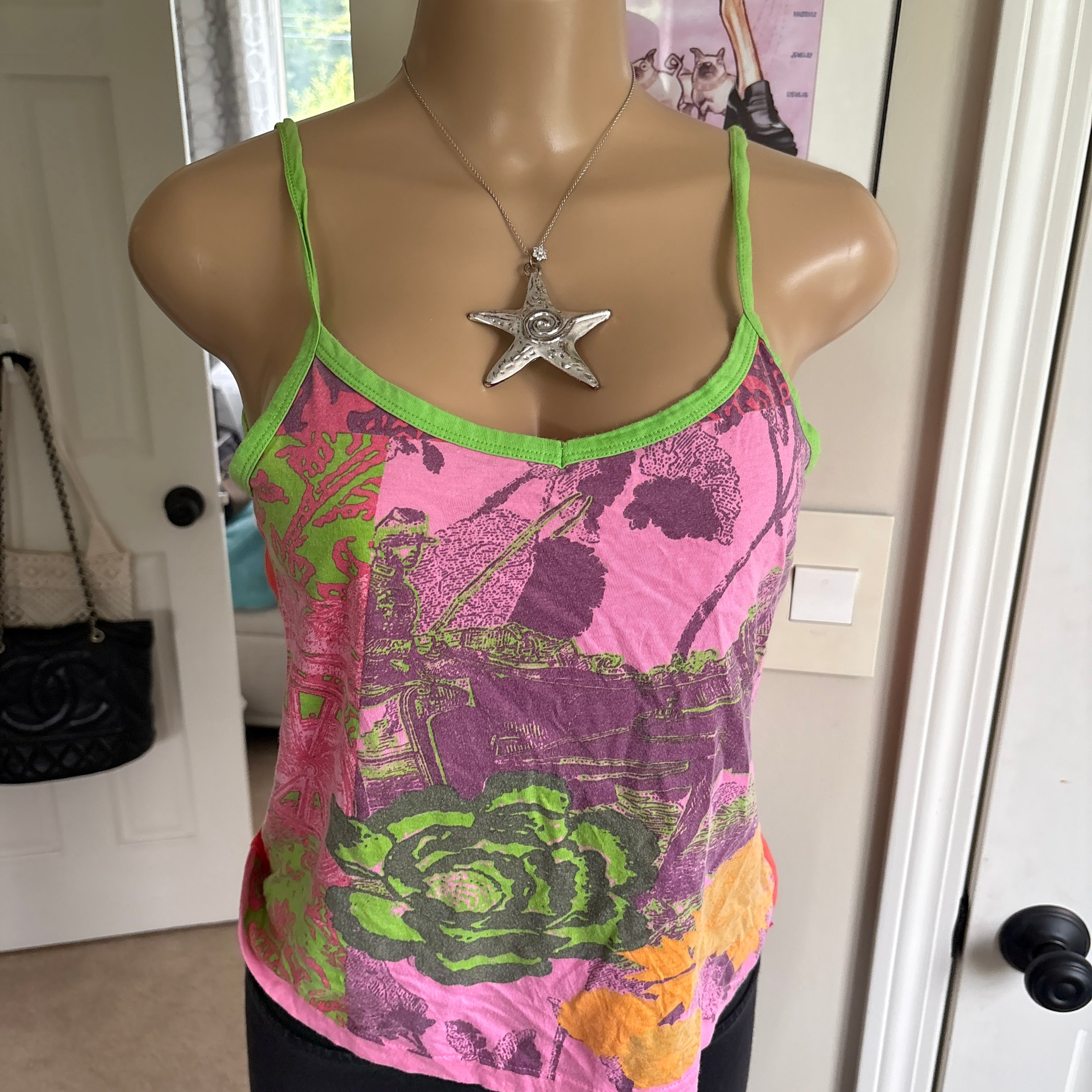 00s floral vibrant cami (size L)