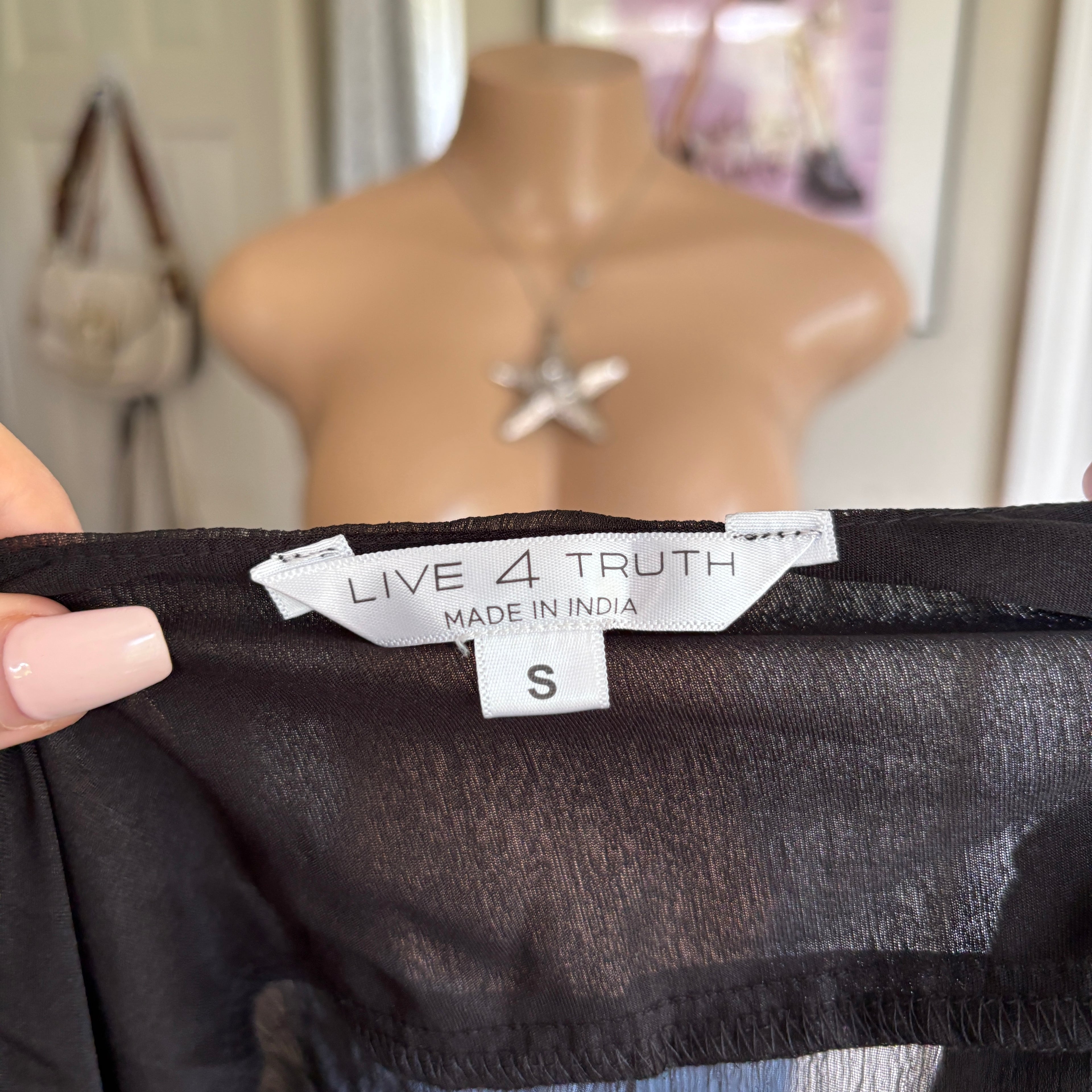 00s black beaded v neck cami (size S)