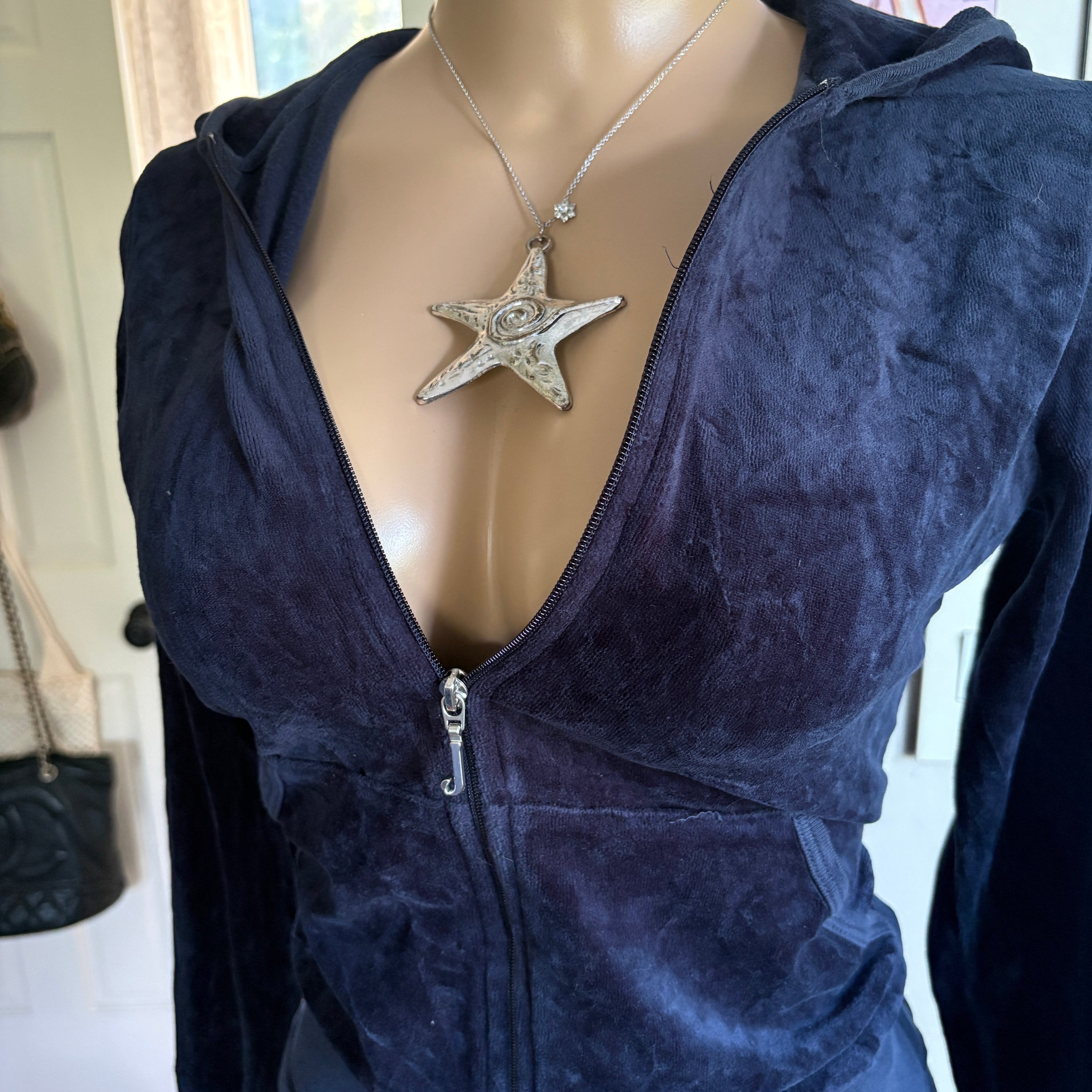 00s Juicy Couture navy decal tracksuit set (size S/M)
