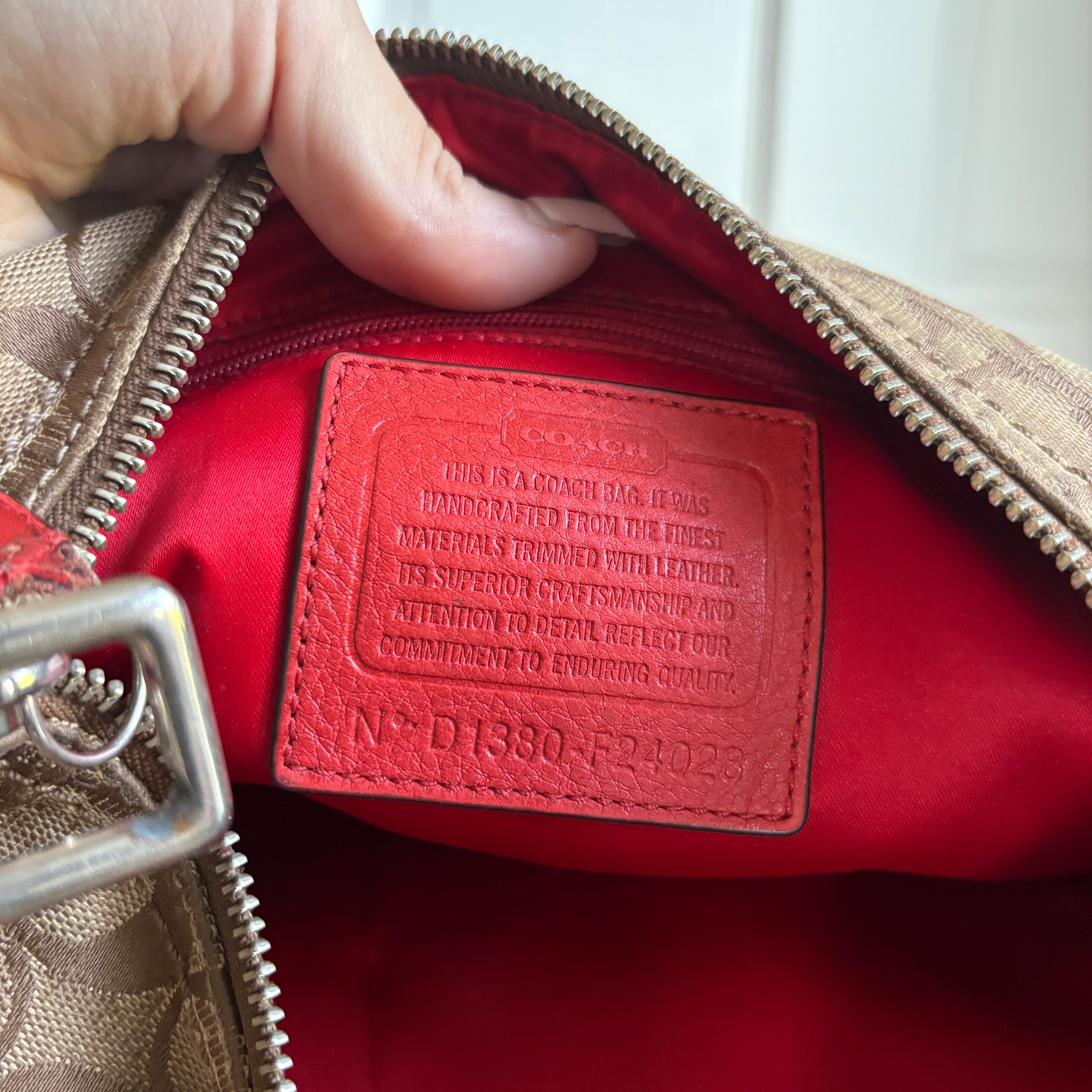 00s vintage Coach signature monogram crossbody bag
