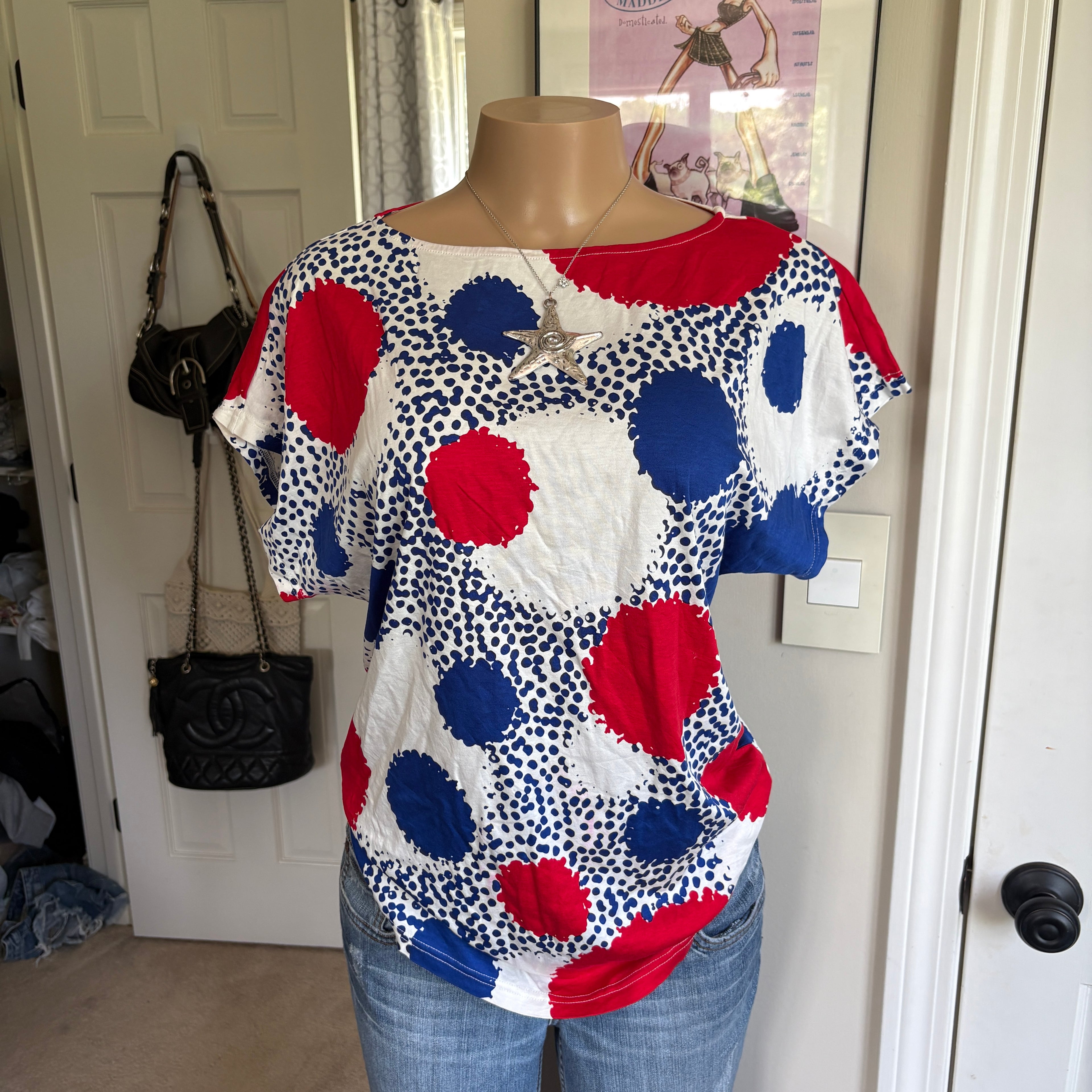 00s Jean Paul Gaultier polka dot top (size M)