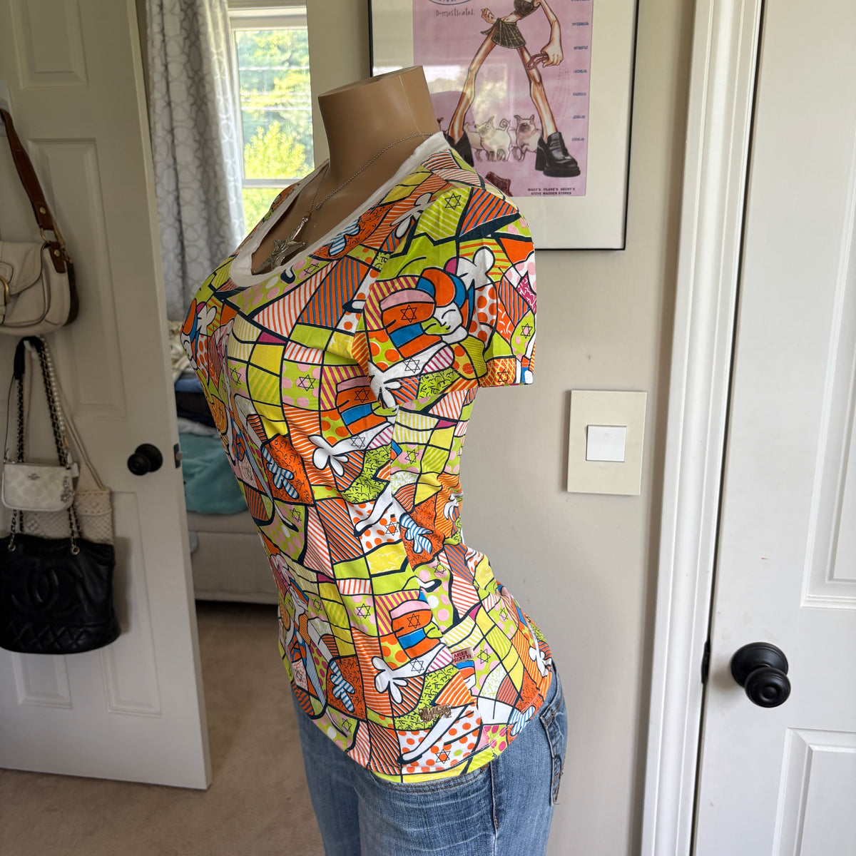 00s Miss Sixty colorful abstract top (size M)