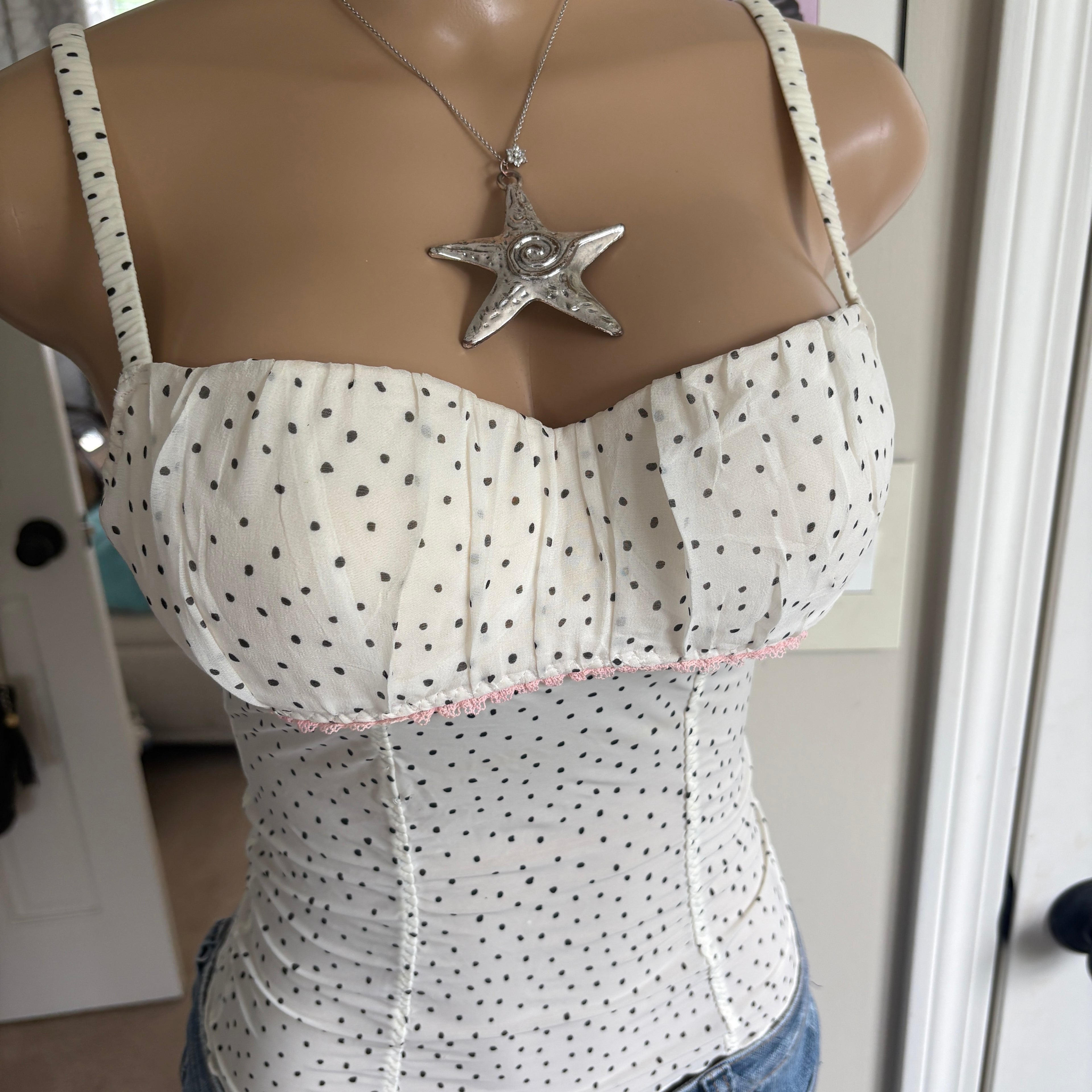 00s Intimissimi vintage polka dot corset top (size S)