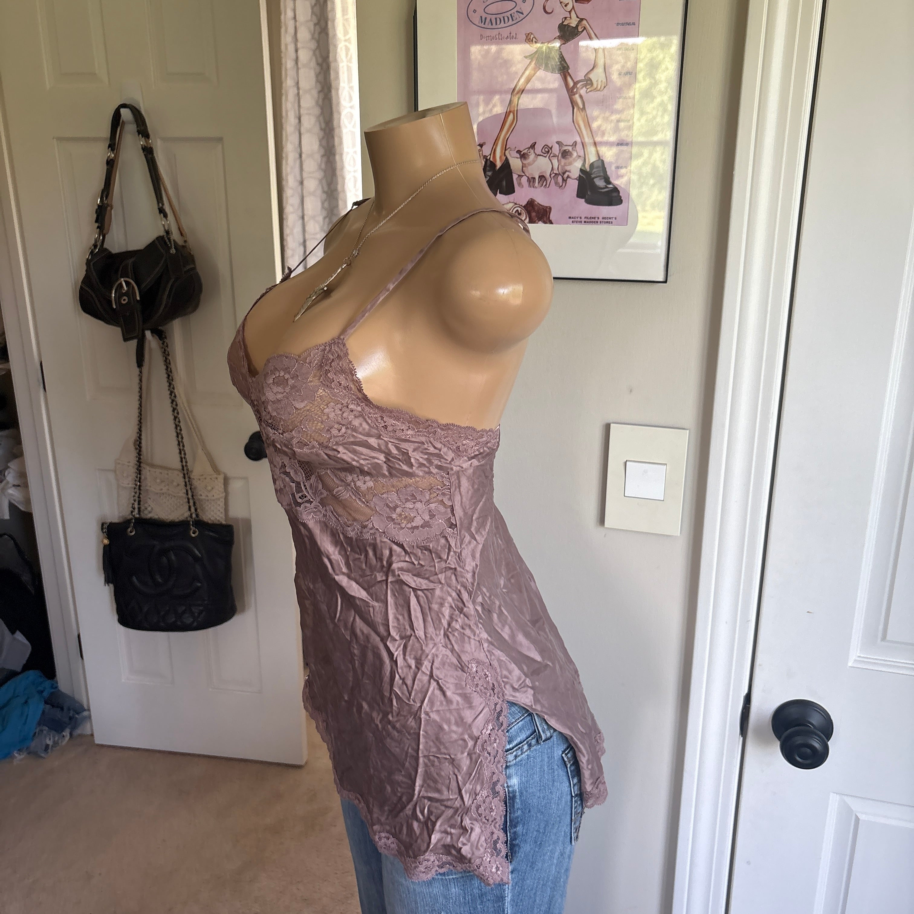 00s Victoria's Secret silk slip cami top (size S)