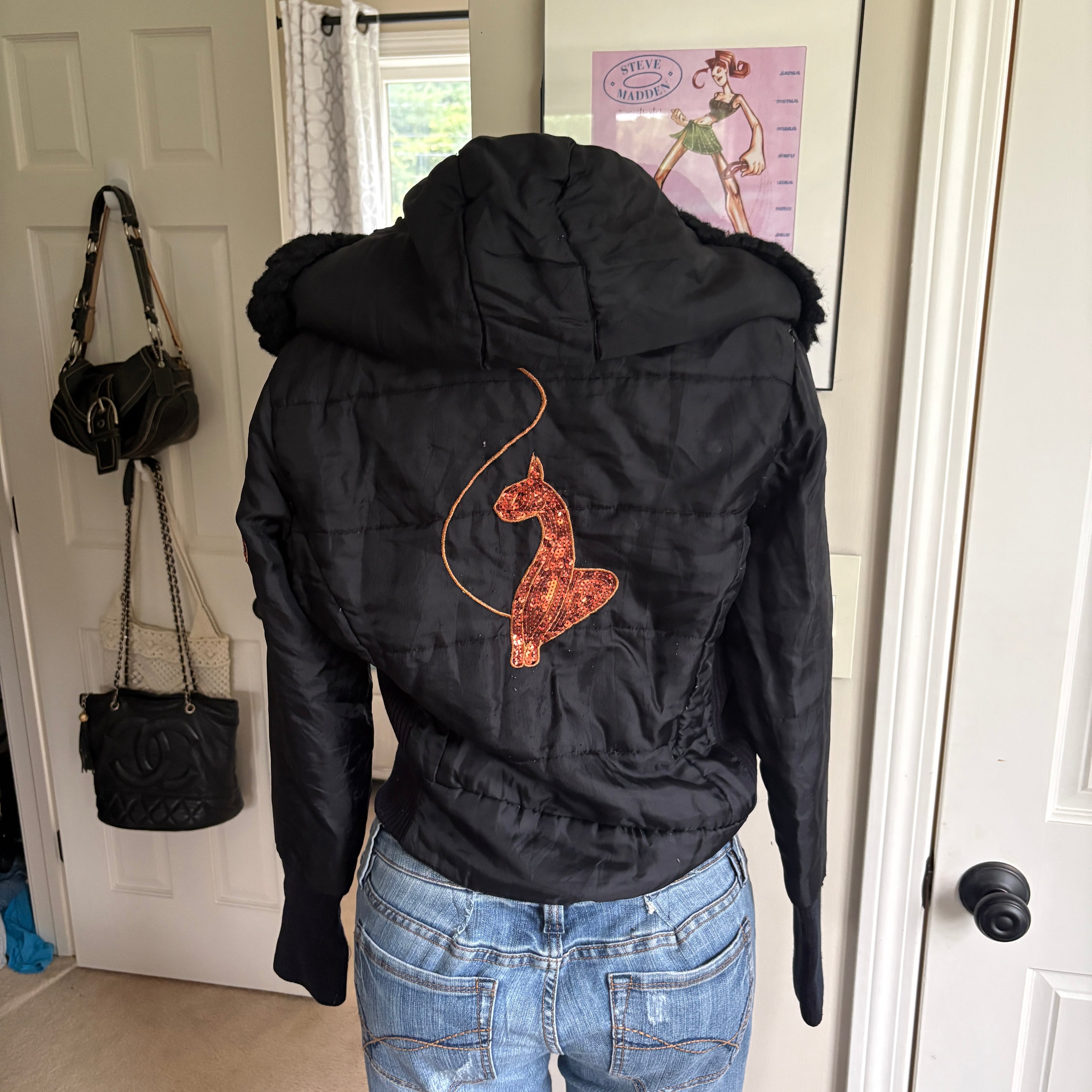 00s Baby Phat black puffer jacket (size M)
