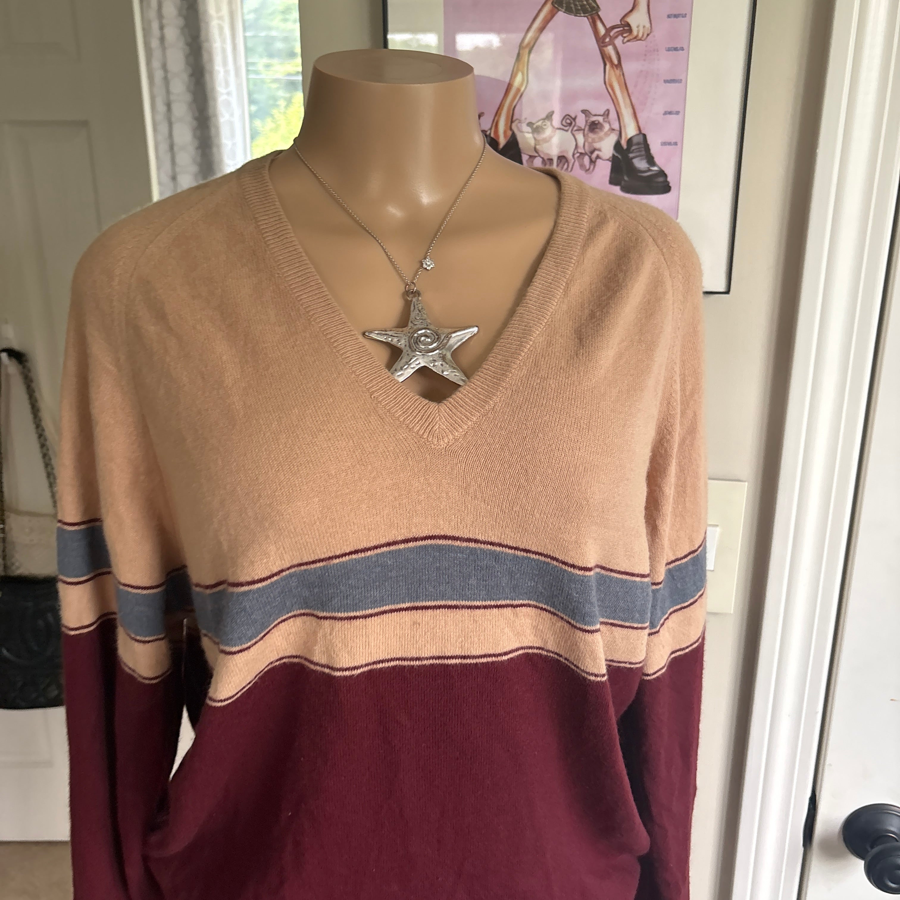 00s Christian Dior striped sweater (size L)