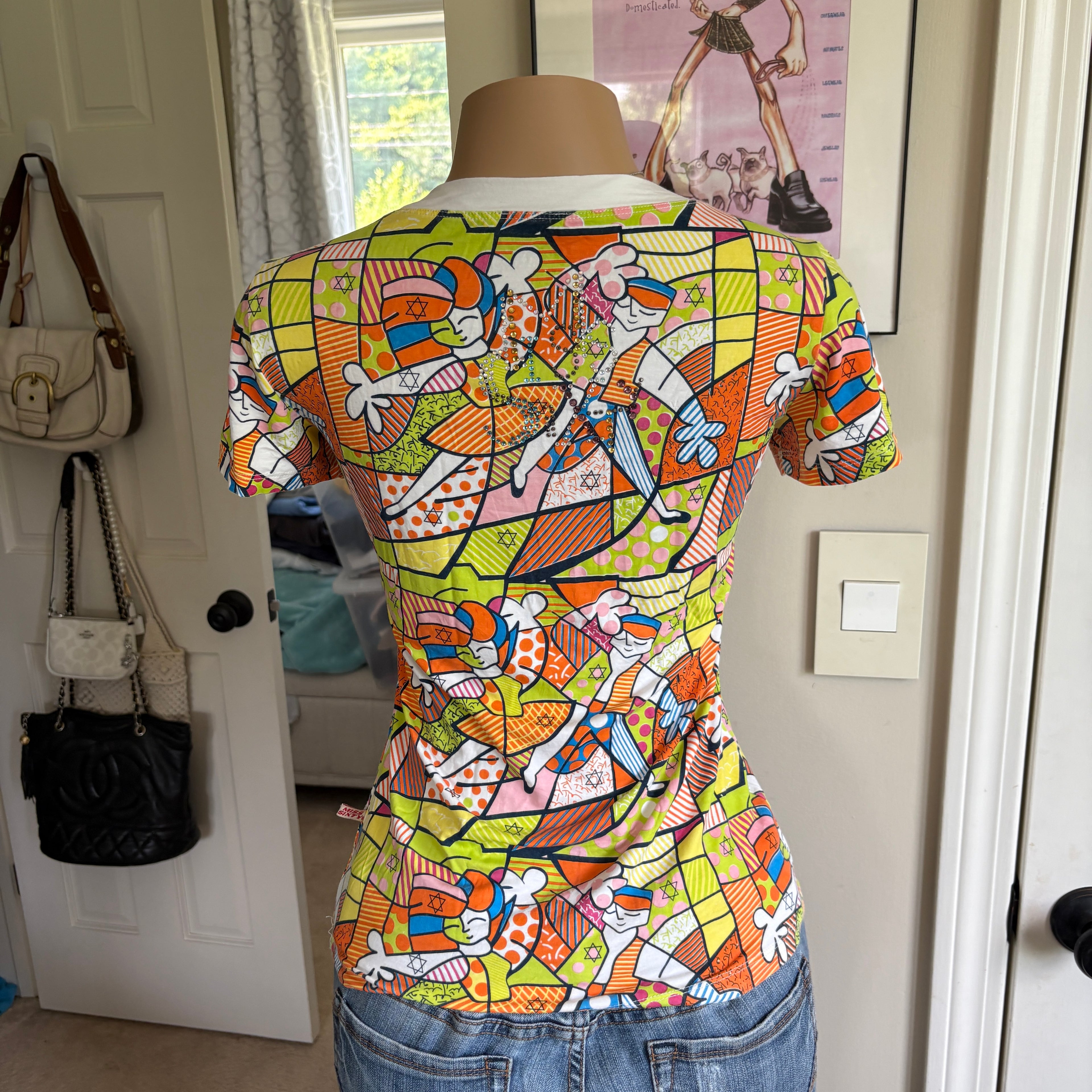 00s Miss Sixty colorful abstract top (size M)