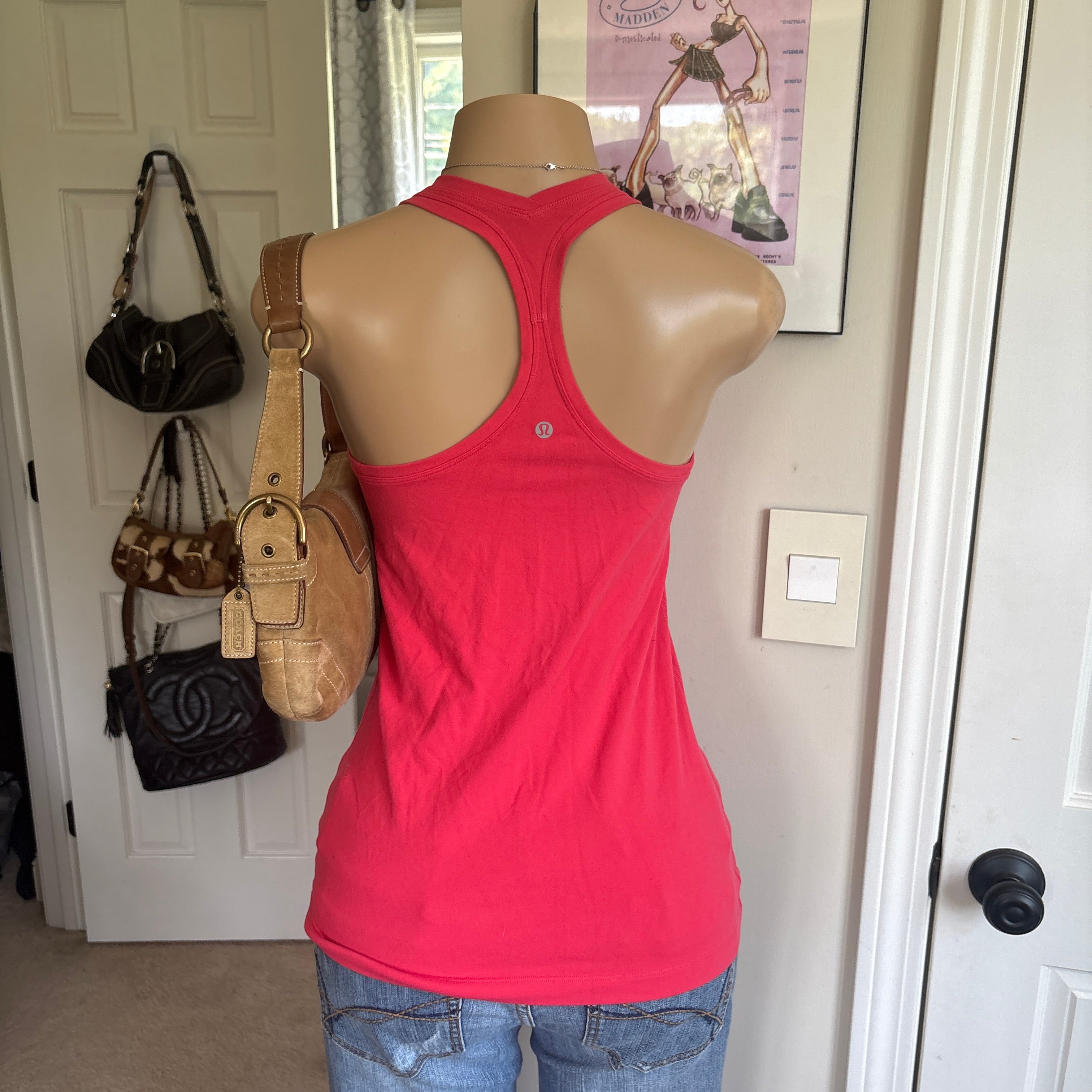 Lululemon red pink racerback tank top (size 6)