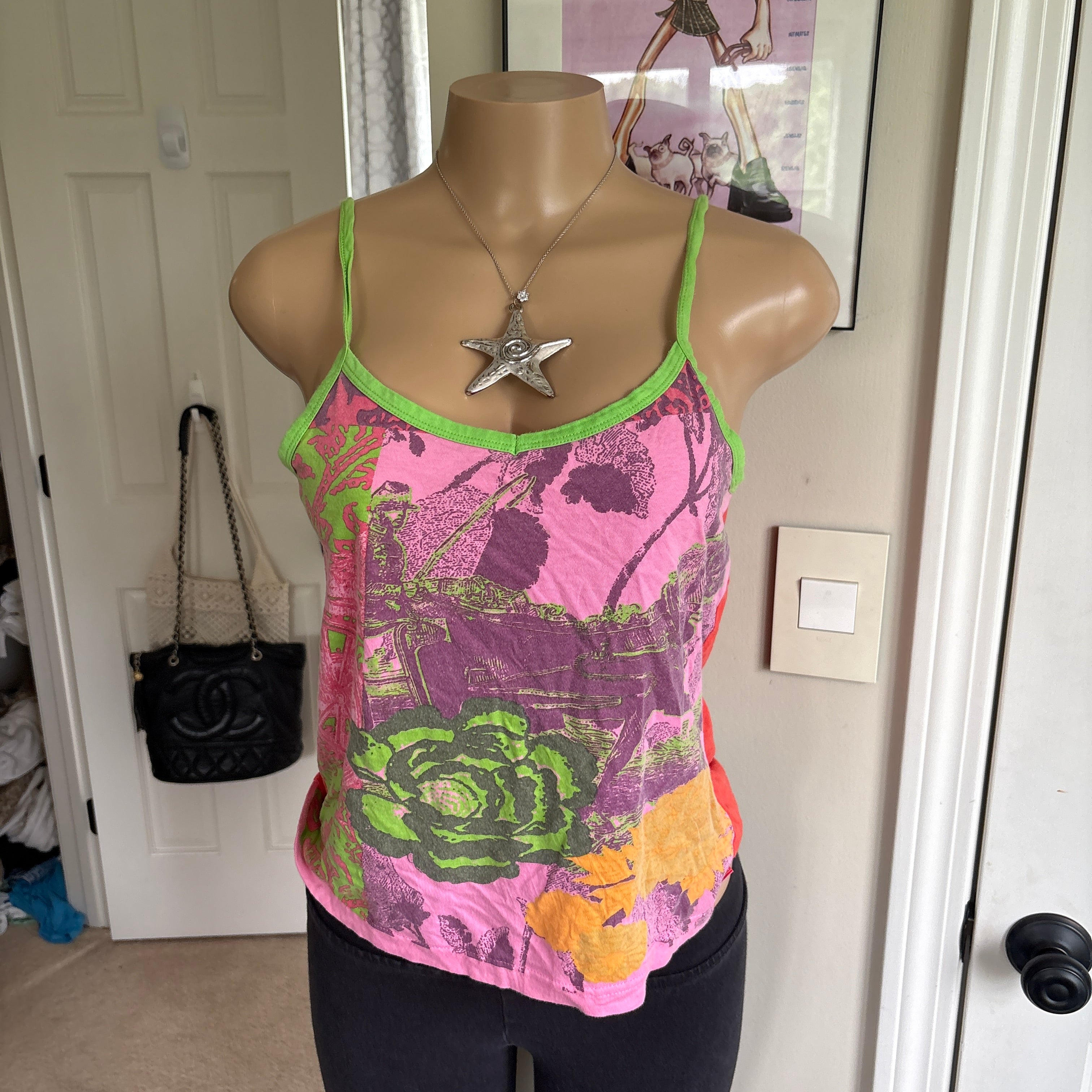 00s floral vibrant cami (size L)