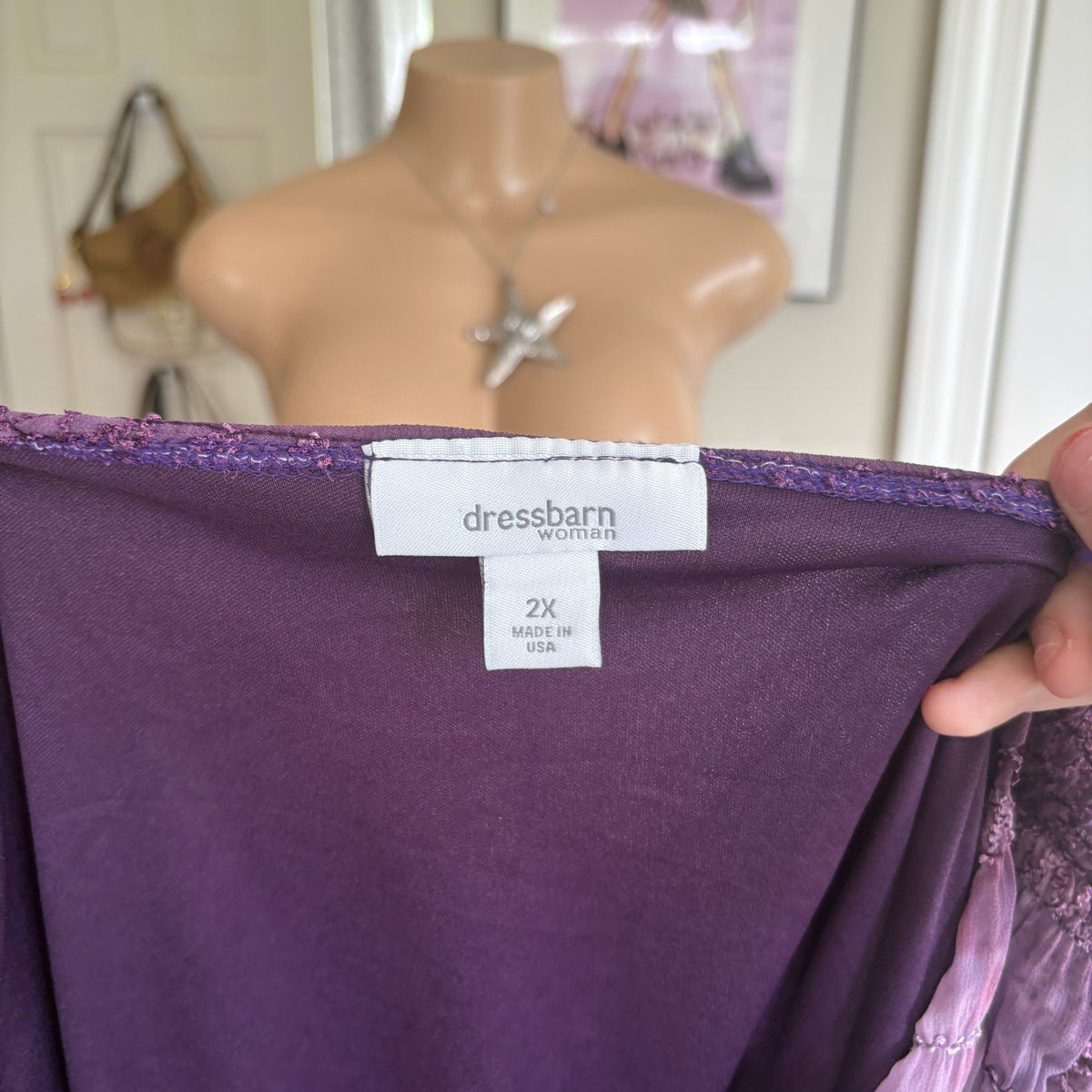 00s purple fairy v neck long sleeve (size 2X)