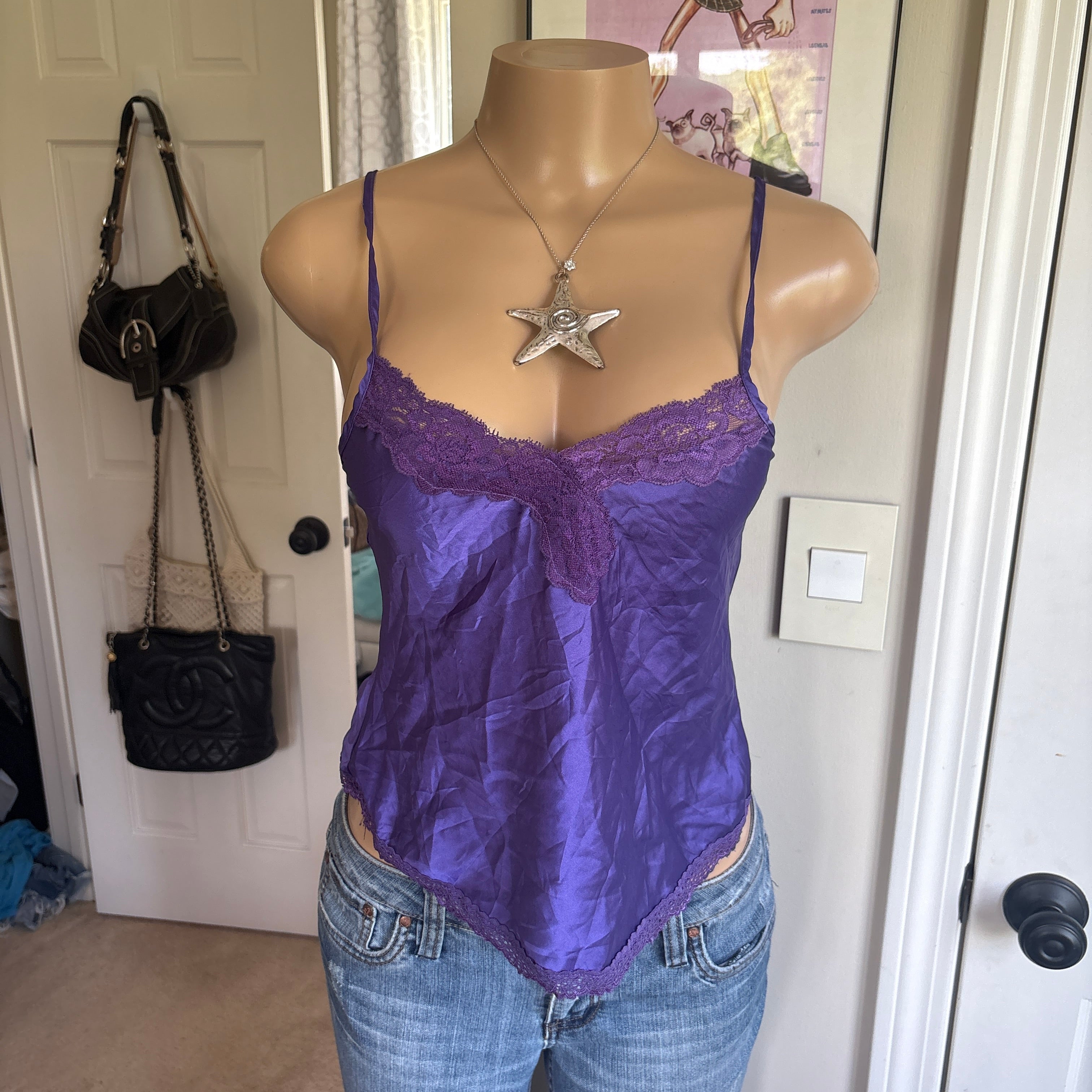 00s Victoria's Secret satin purple cami (size M)
