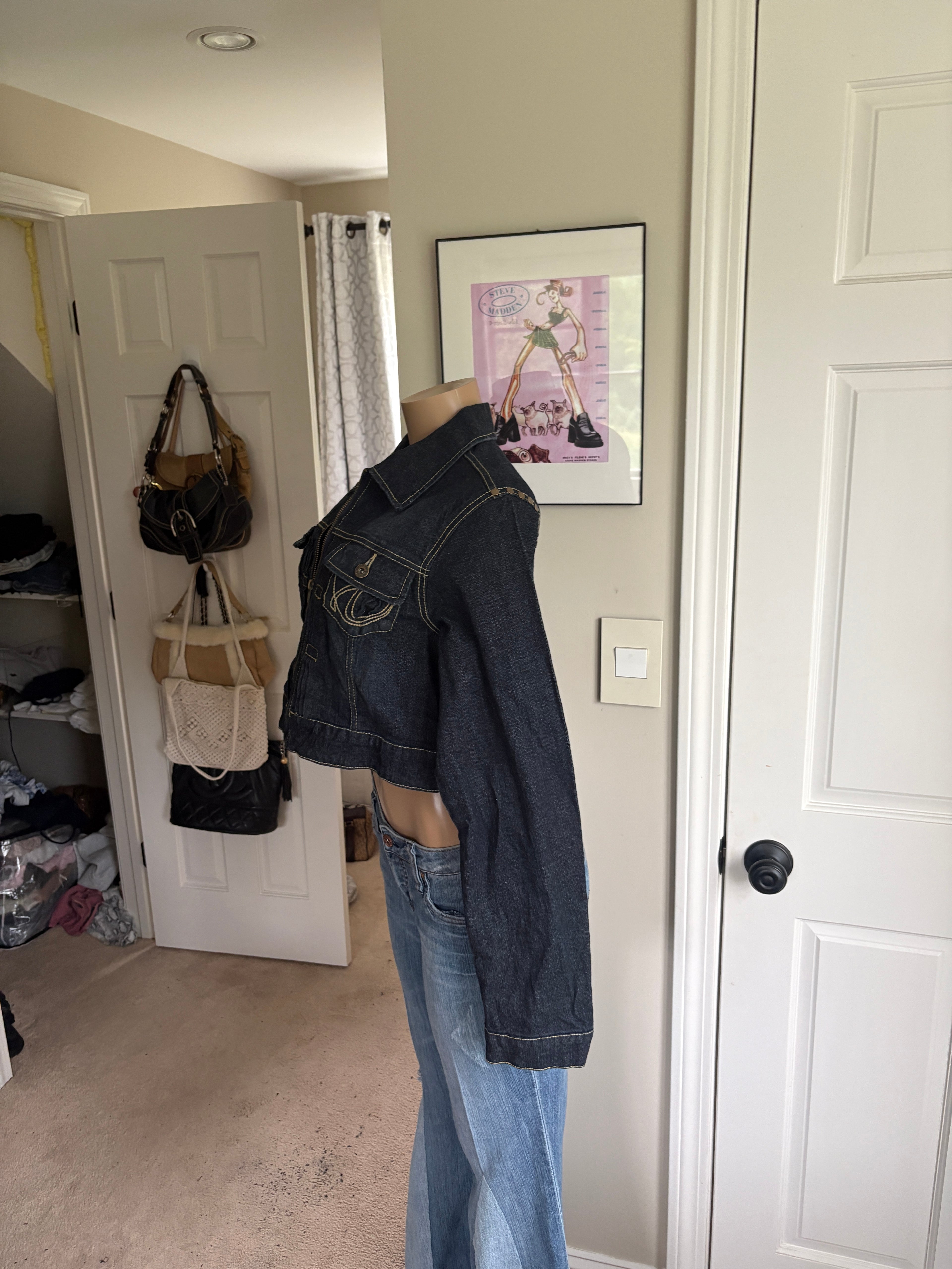00s Paris Blues studded denim jacket (size XL)