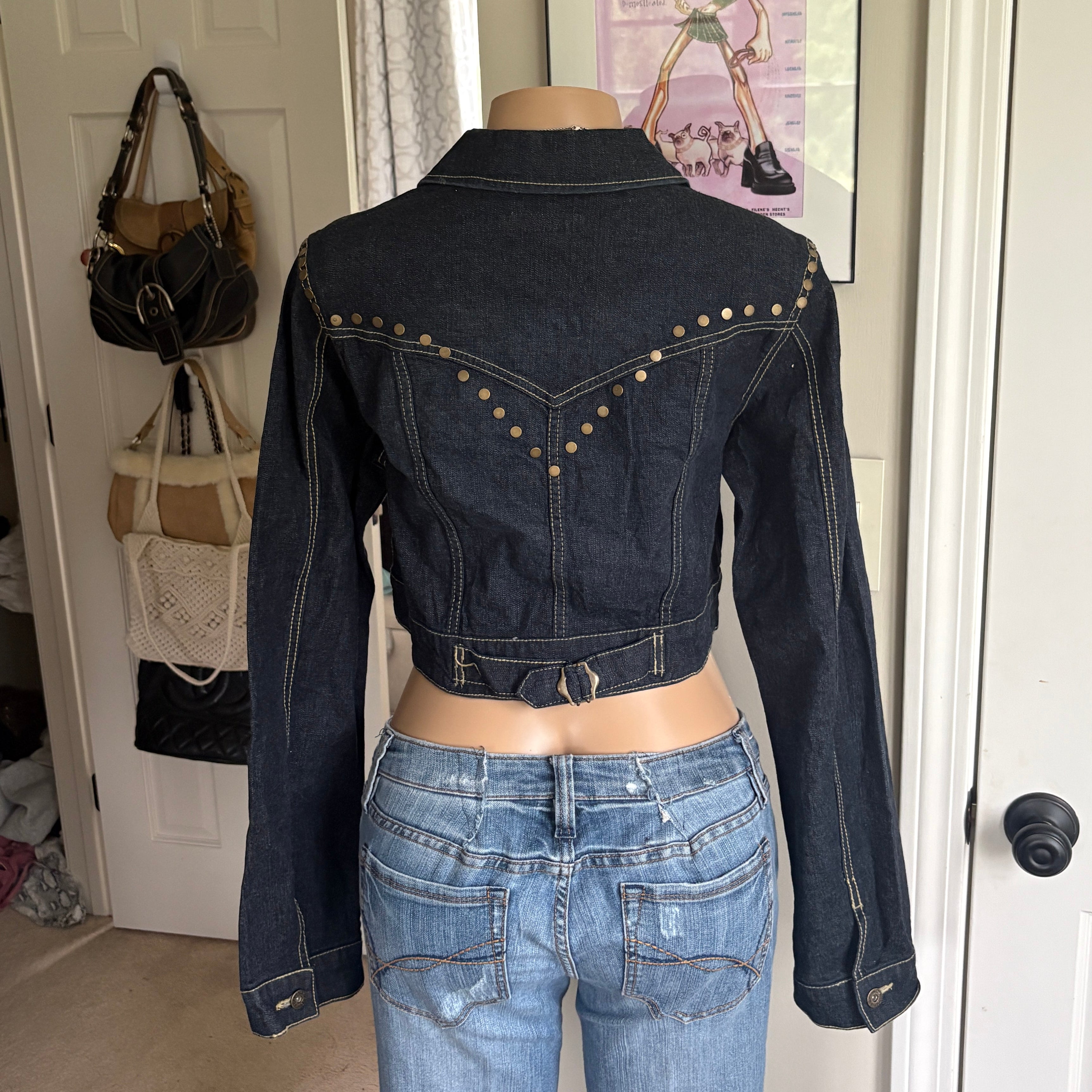 00s Paris Blues studded denim jacket (size XL)