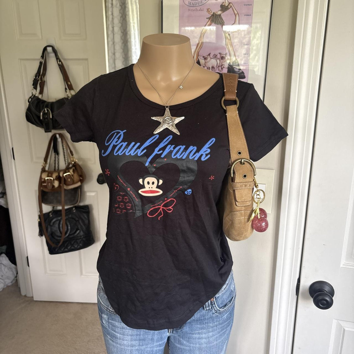 Y2K 2000s Paul Frank Monkey Graphic Baby Tee