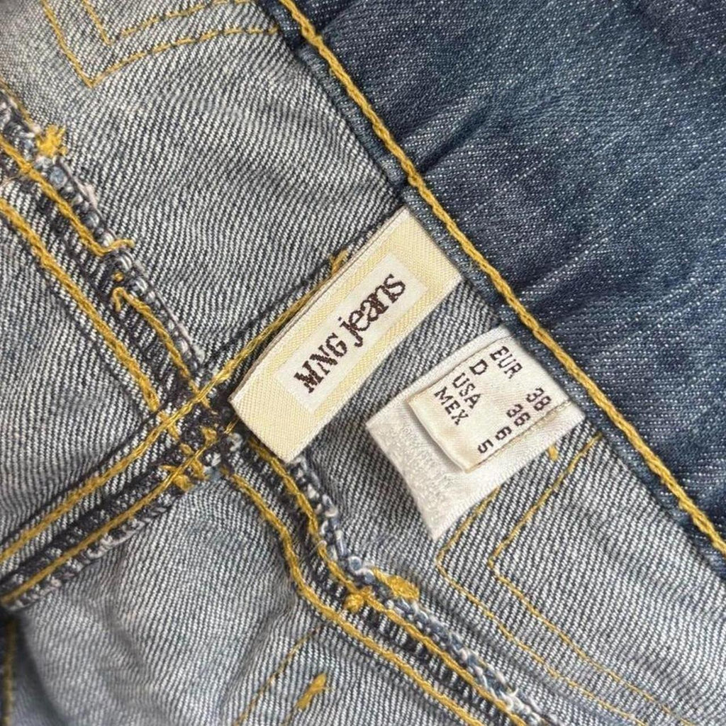 y2k 2000s low rise zip pocket denim micro mini skirt