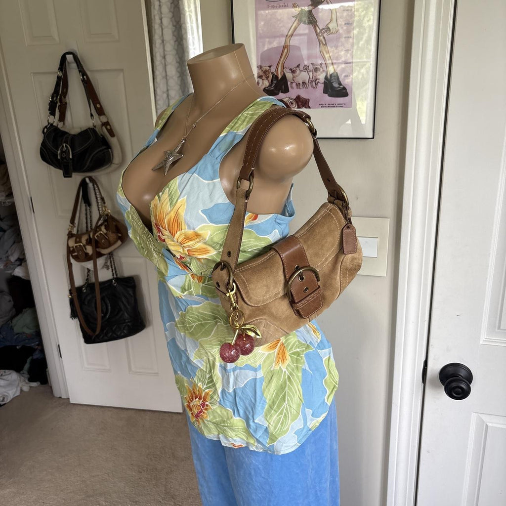 y2k 2000s blue tropical floral wrap tank top