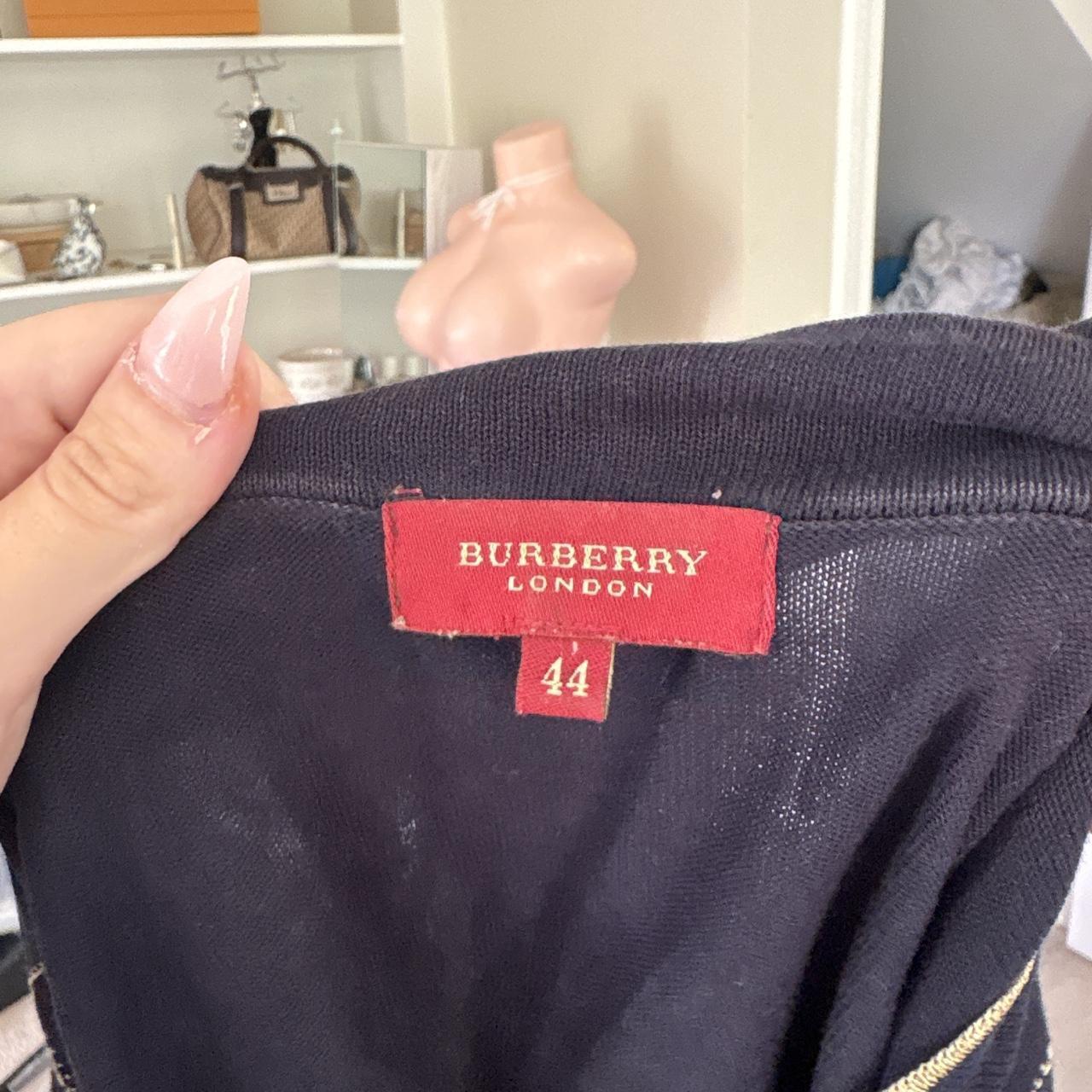 Y2K 2000s Burberry Dark Argyle Preppy Polo Top