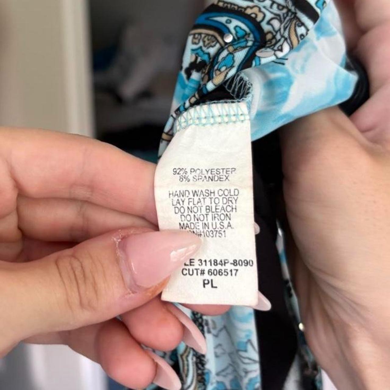 Y2K 2000s avant garde fairy Blue Paisley Buckle Top