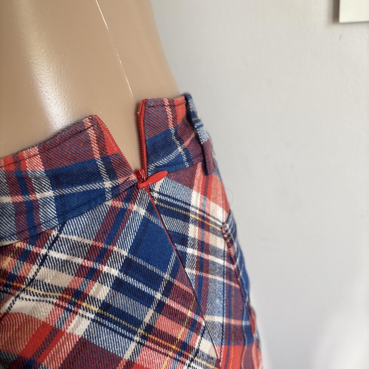 Y2K Vintage Playboy Plaid Mini Skirt