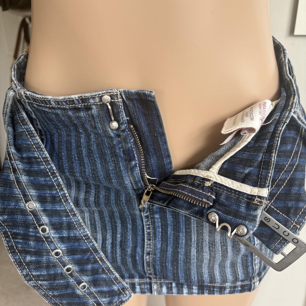 Y2K vintage Parasuco Belted Denim Mini Skirt