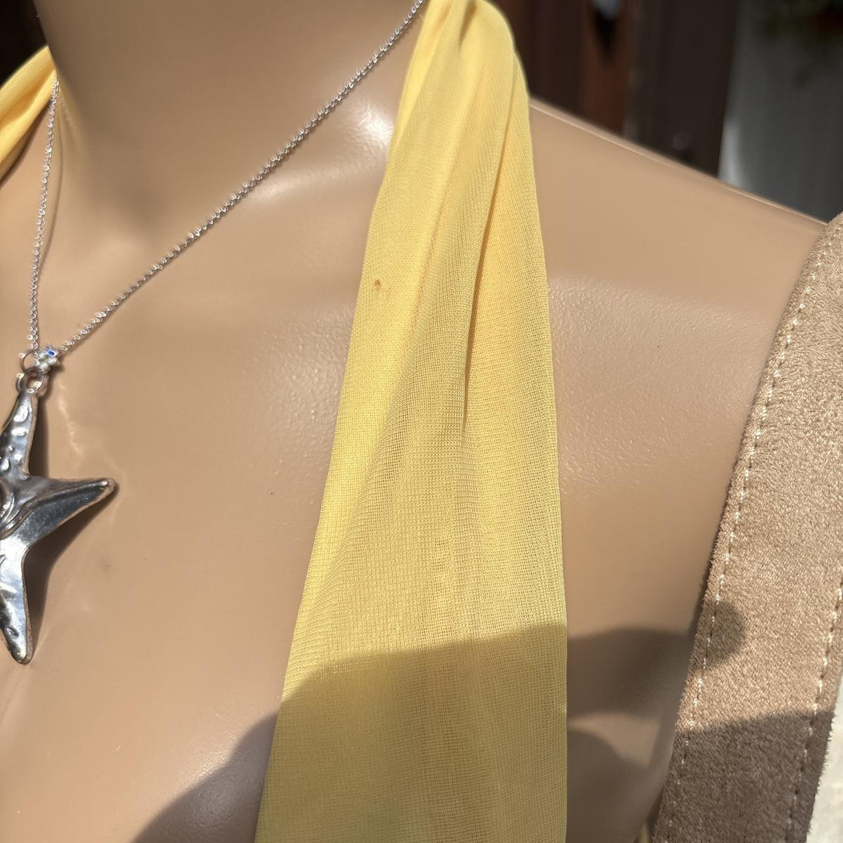 Y2K 2000s Yellow Rhinestone Buckle Halter tie back Dress