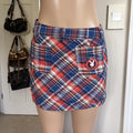 Y2K Vintage Playboy Plaid Mini Skirt