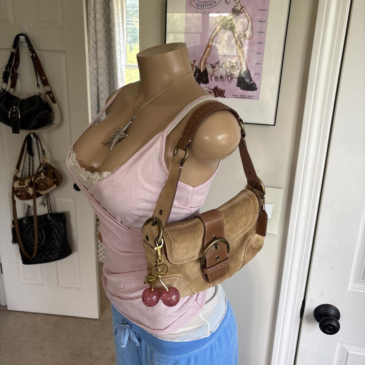 y2k 2000s Express baby pink layered lace cami top