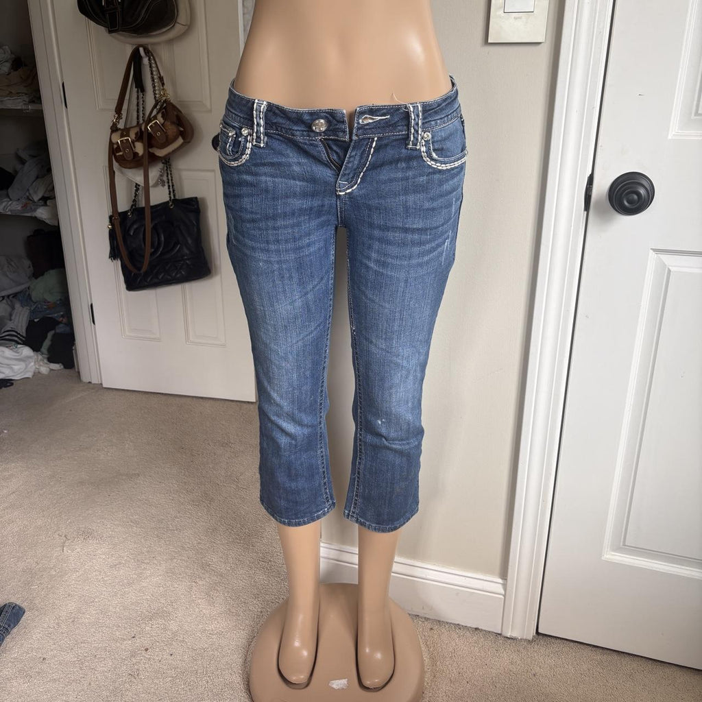 y2k 2000s mcbling angel wing rhinestone pocket low rise jeans
